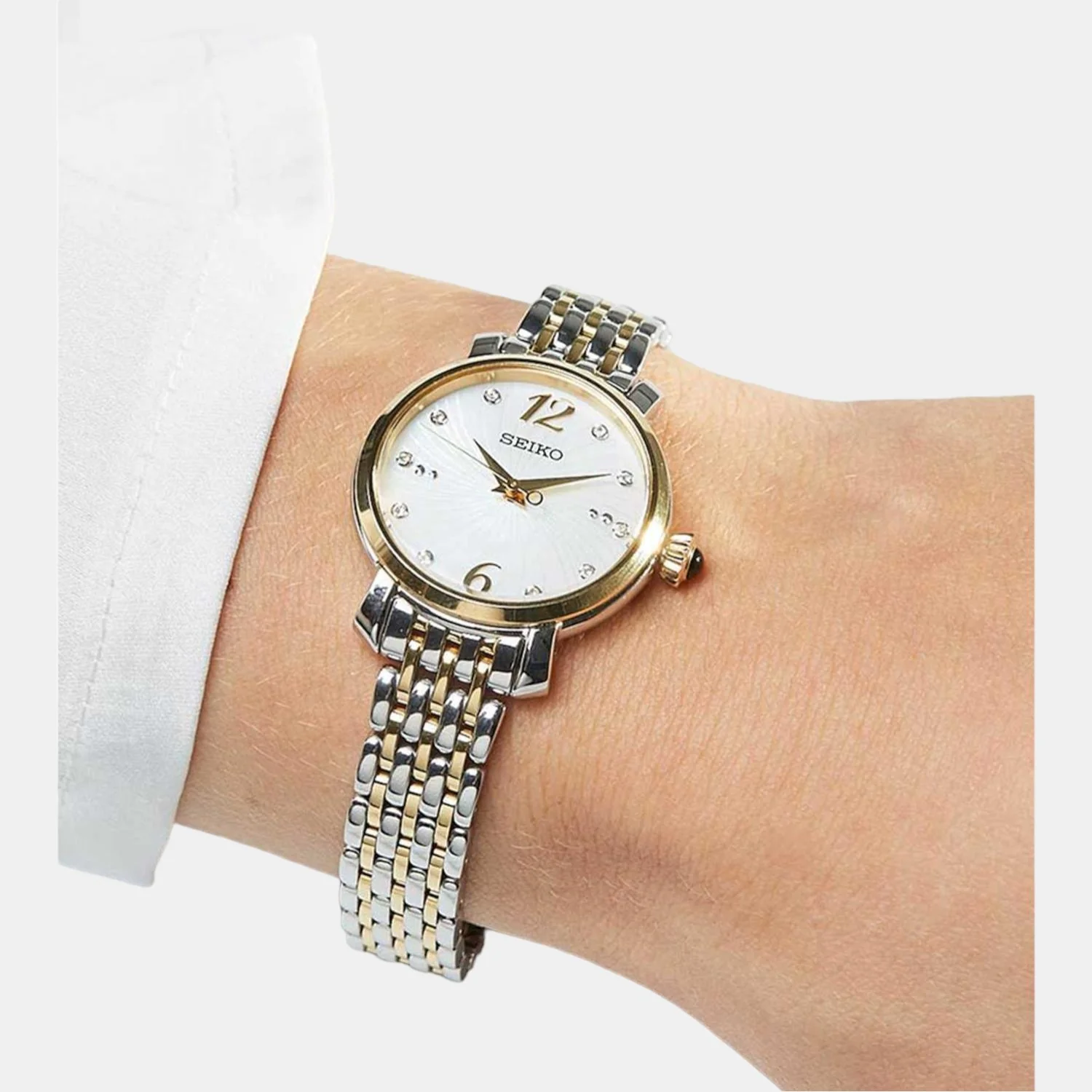 Women Quartz Two Tone Dial Analog Stainless Steel Watch SRZ522P1 - Image 4