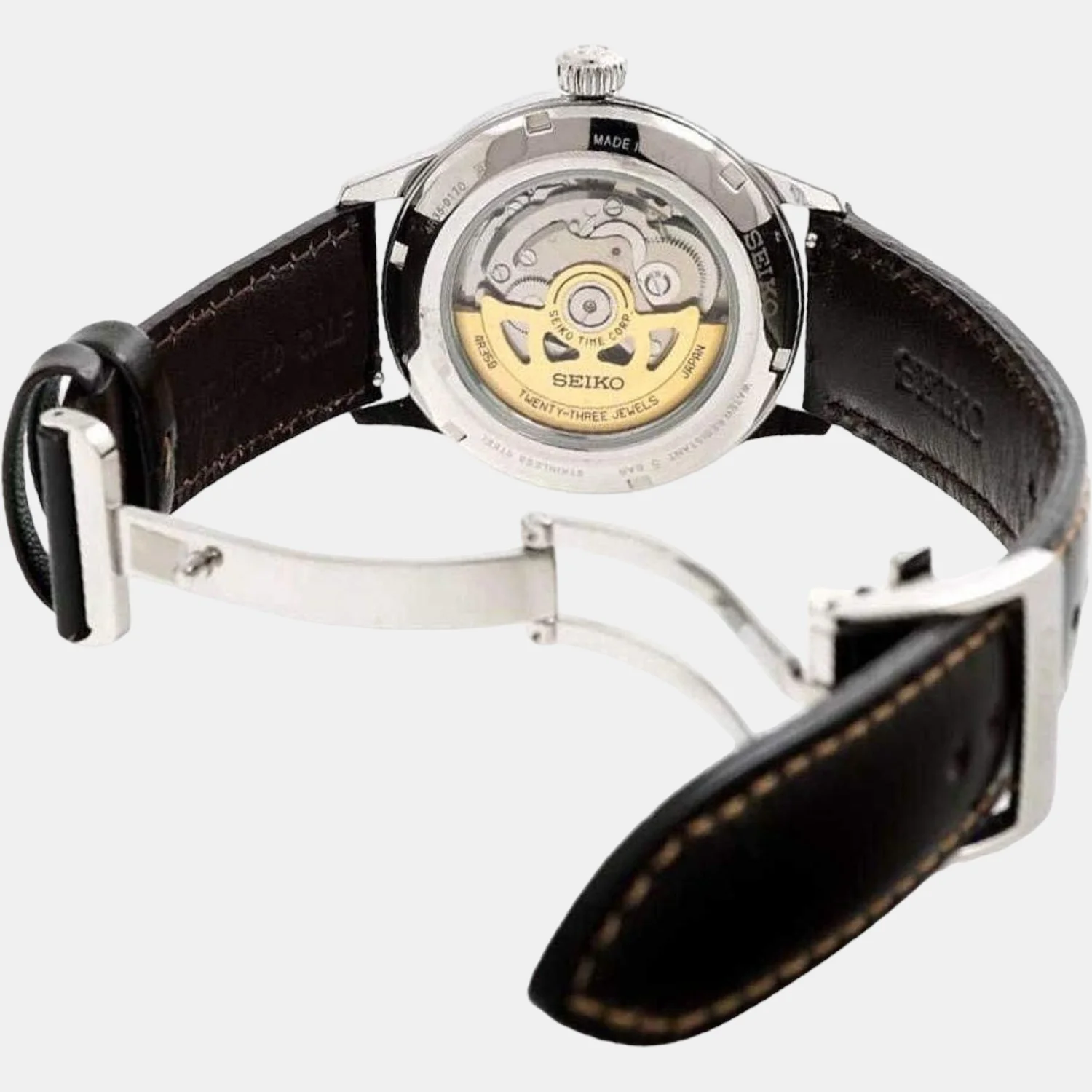 Presage Men Automatic Green Dial Analog Leather Watch SRPD37J1 - Image 3