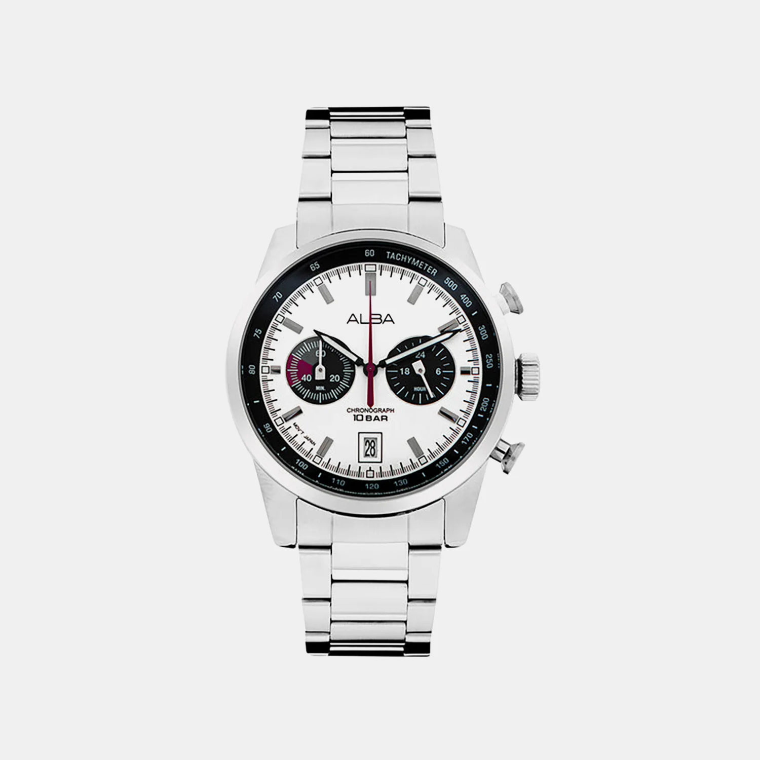 Signa Men Quartz Dual Tone Dial Chronograph Stainless Steel Watch A4B009X1