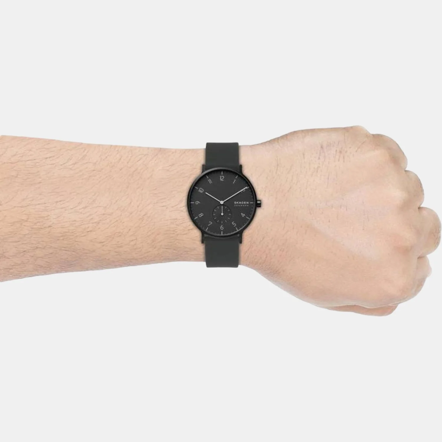 Aaren Kulor Men Quartz Black Dial Analog Silicone Watch SKW6544 - Image 4