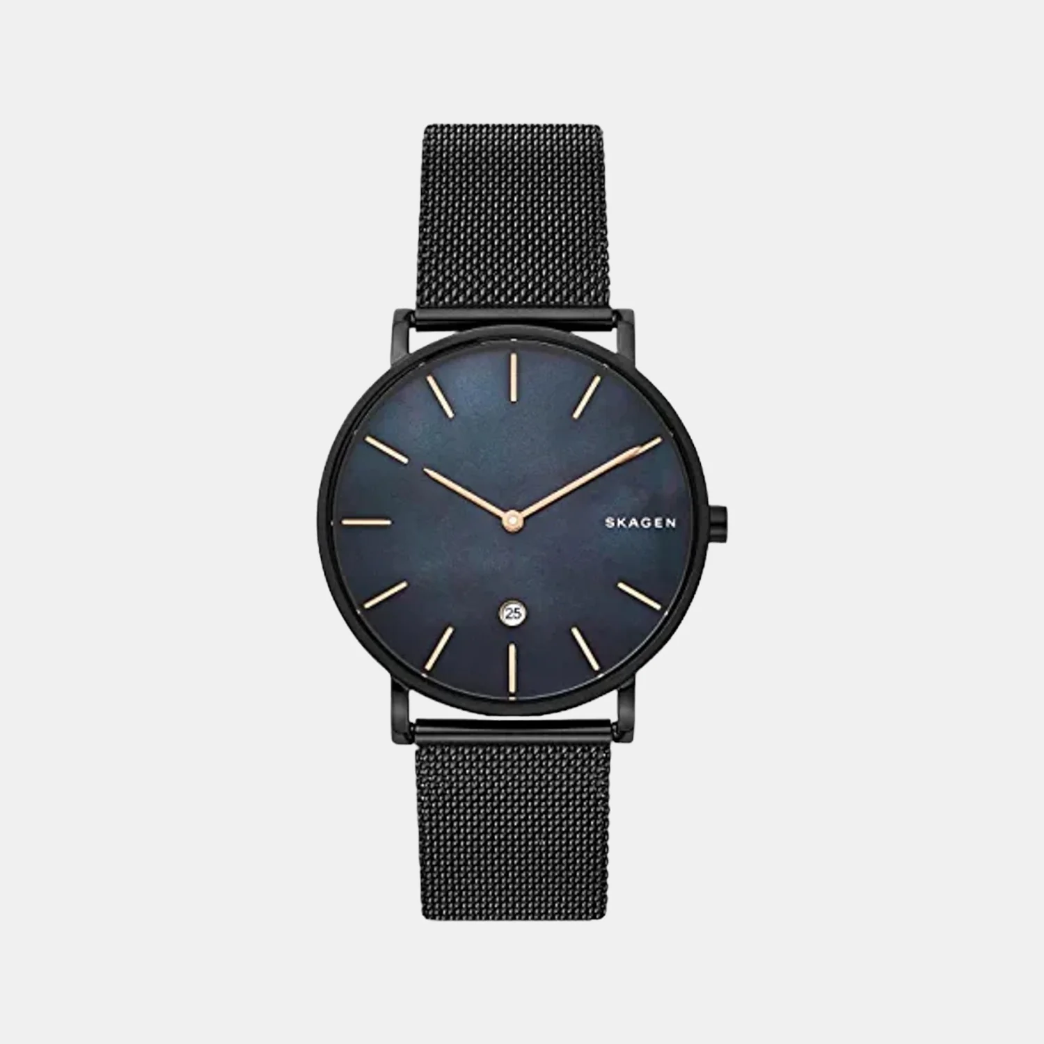 Men Quartz Black Dial Analog Stainless Steel Watch SKW6472