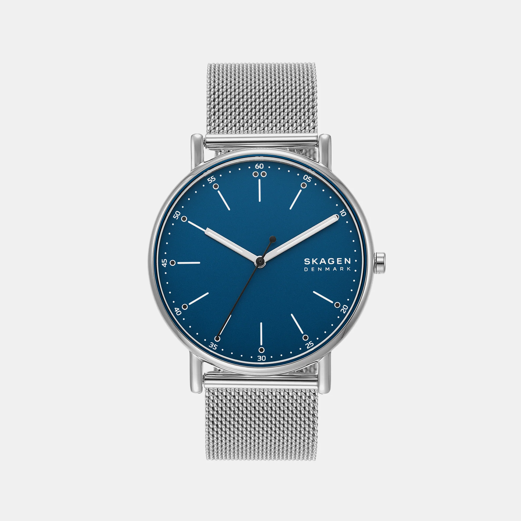 Men Quartz Blue Dial Analog Mesh Watch SKW6904