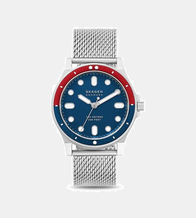 Men Quartz Blue Dial Analog Stainless Steel Watch SKW6668