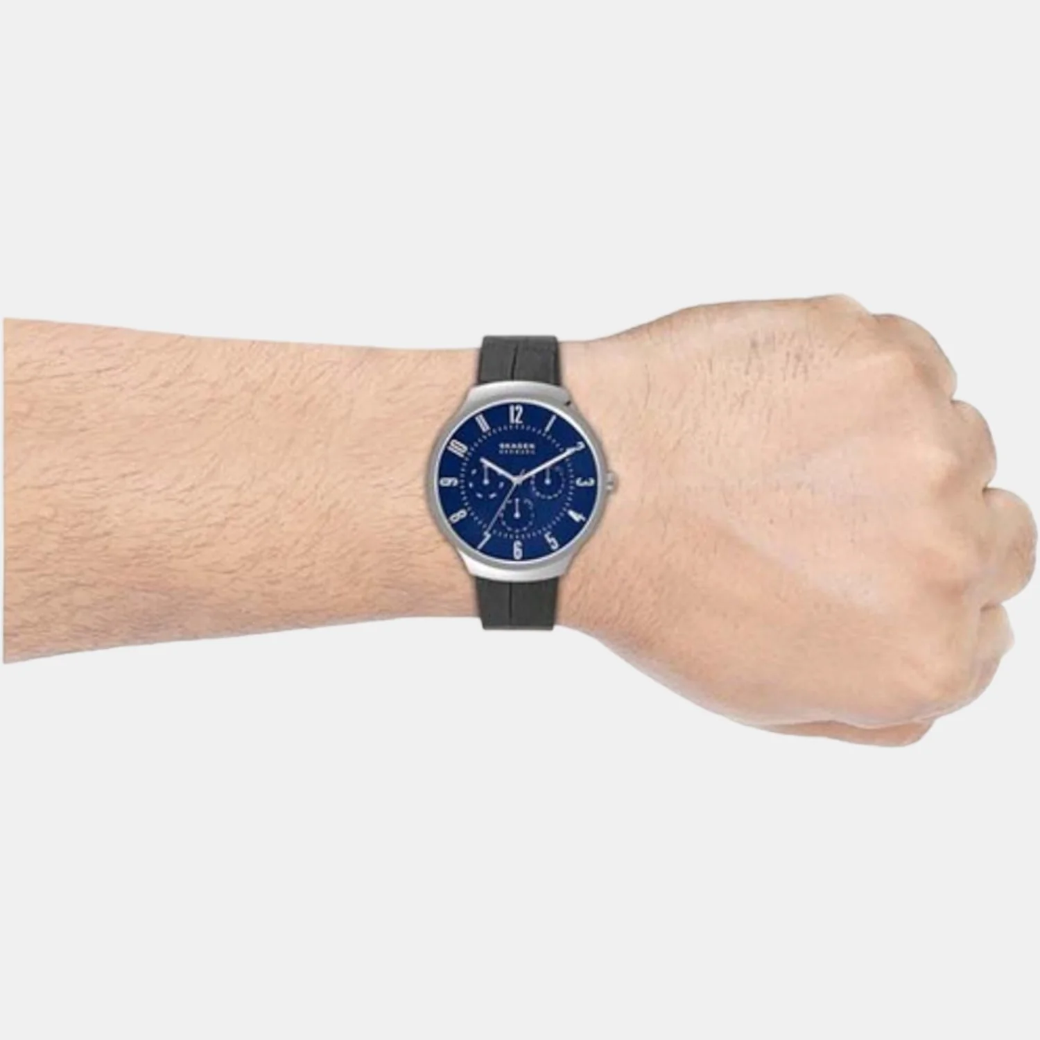 Men Quartz Blue Dial Chronograph Leather Watch SKW6535 - Image 5