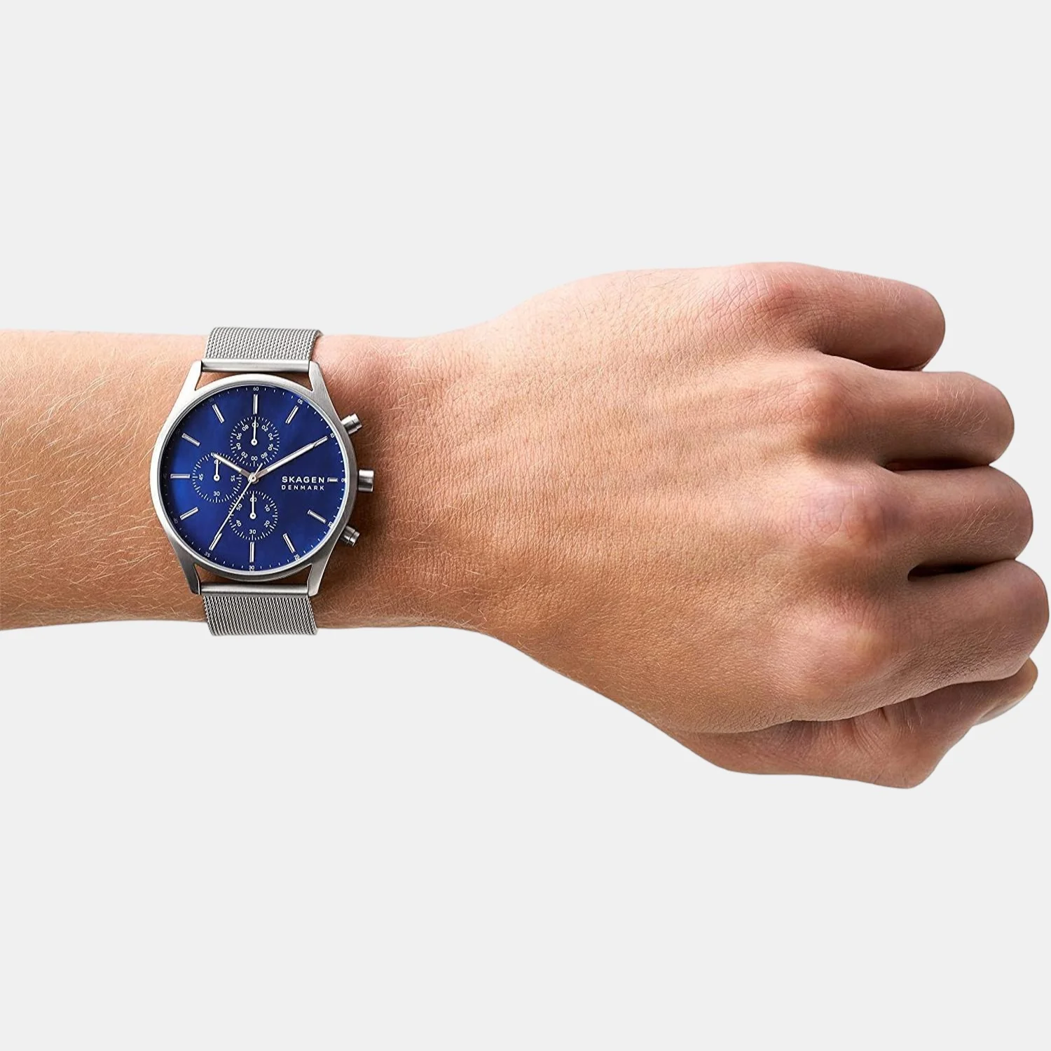 Men Quartz Blue Dial Chronograph Stainless Steel Watch SKW6652 - Image 3