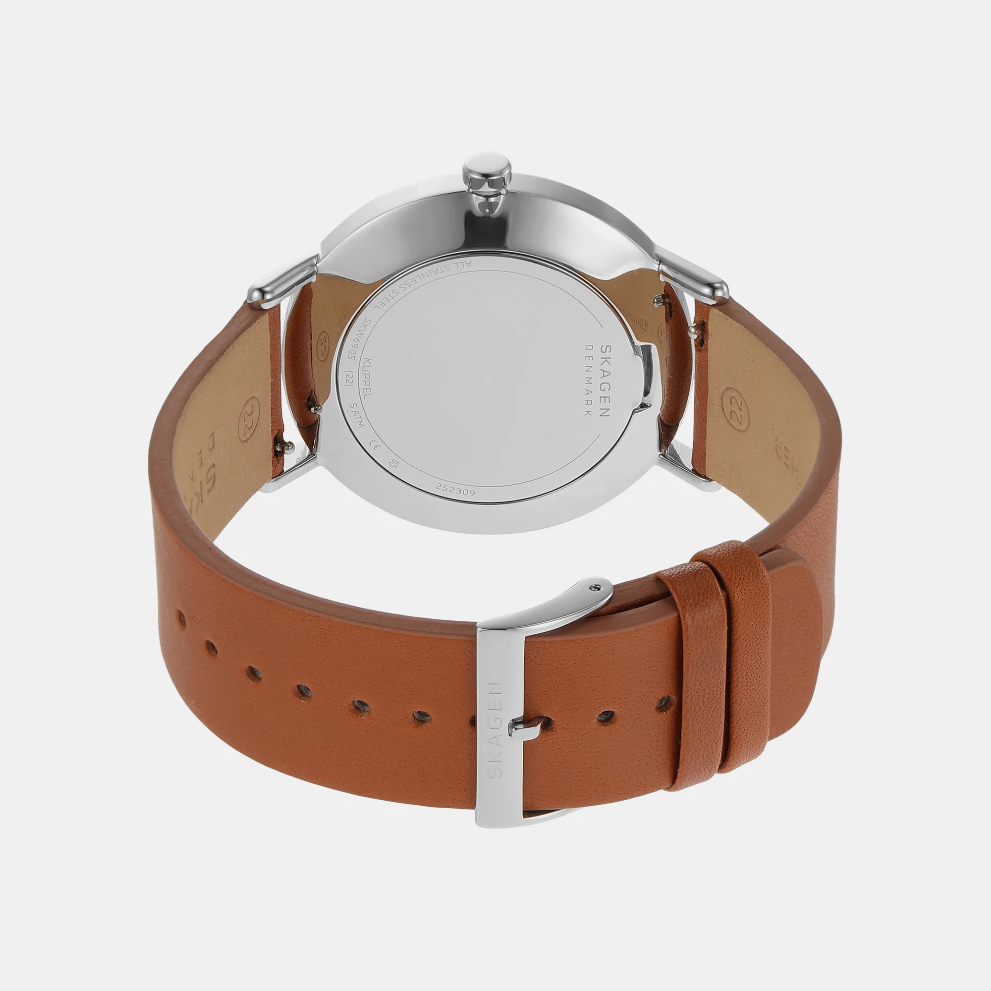 Men Quartz Green Dial Analog Leather Watch SKW6905 - Image 5