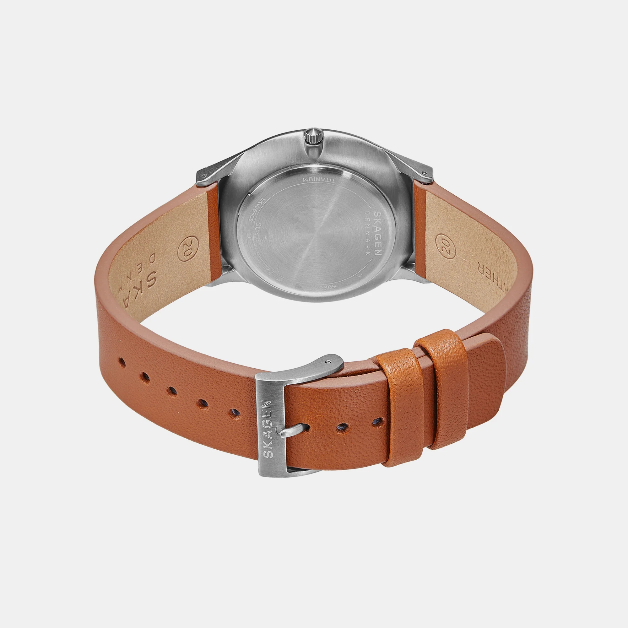 Men Quartz Green Dial Analog Leather Watch SKW6908 - Image 5