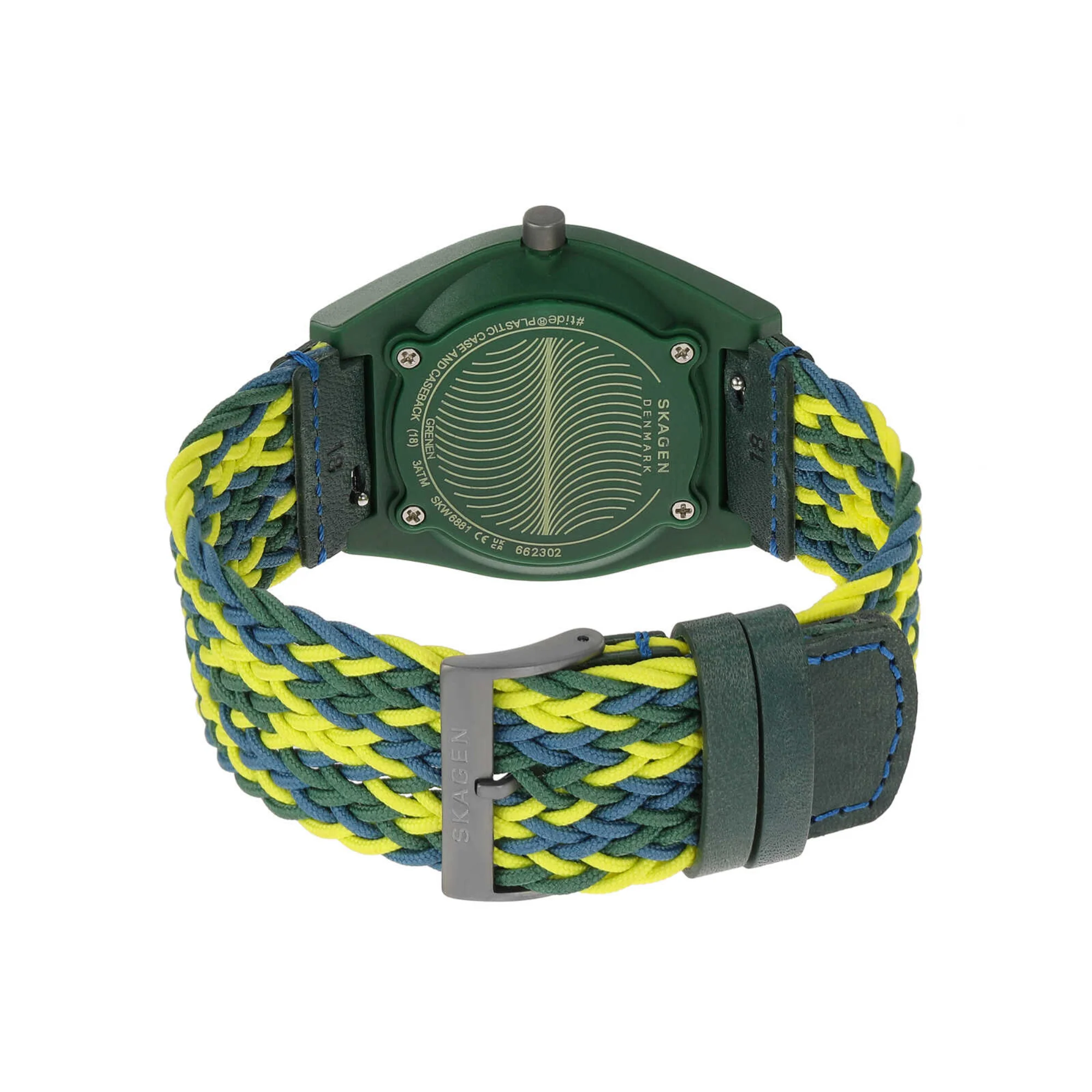 Men Quartz Green Dial Analog Plastic Watch SKW6881 - Image 2