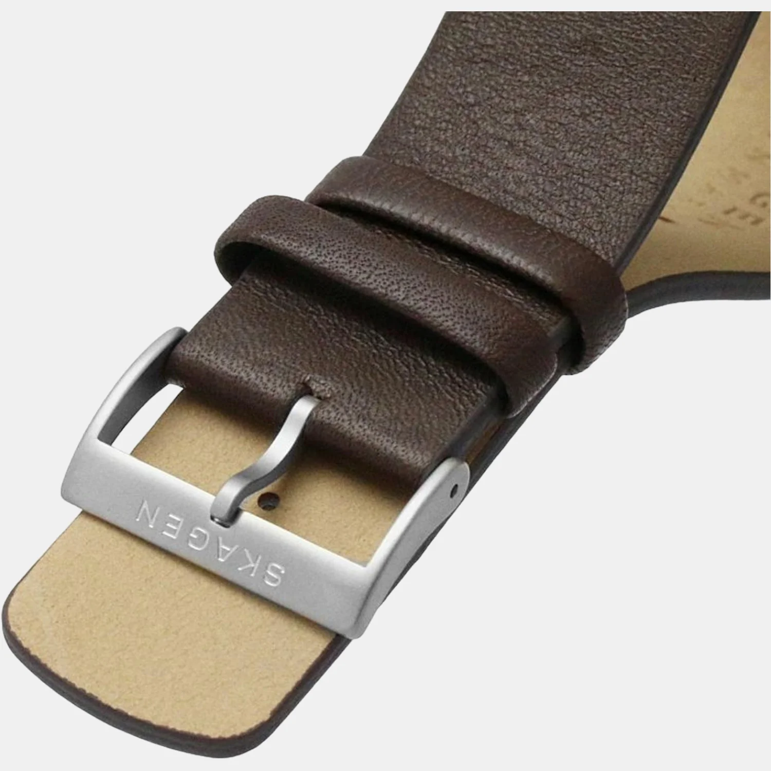 Men Quartz Grey Dial Analog Leather Watch SKW6785 - Image 5