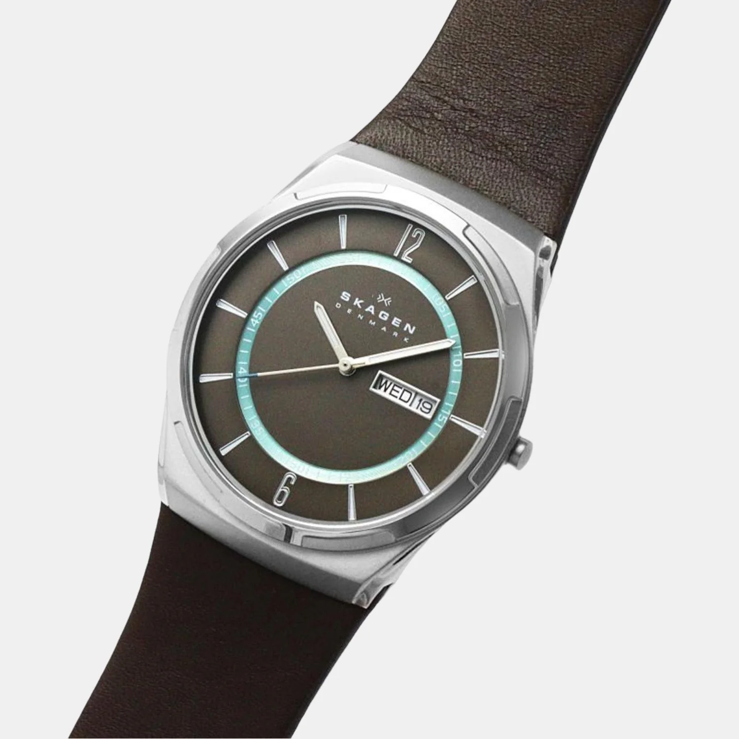 Men Quartz Grey Dial Analog Leather Watch SKW6785 - Image 6