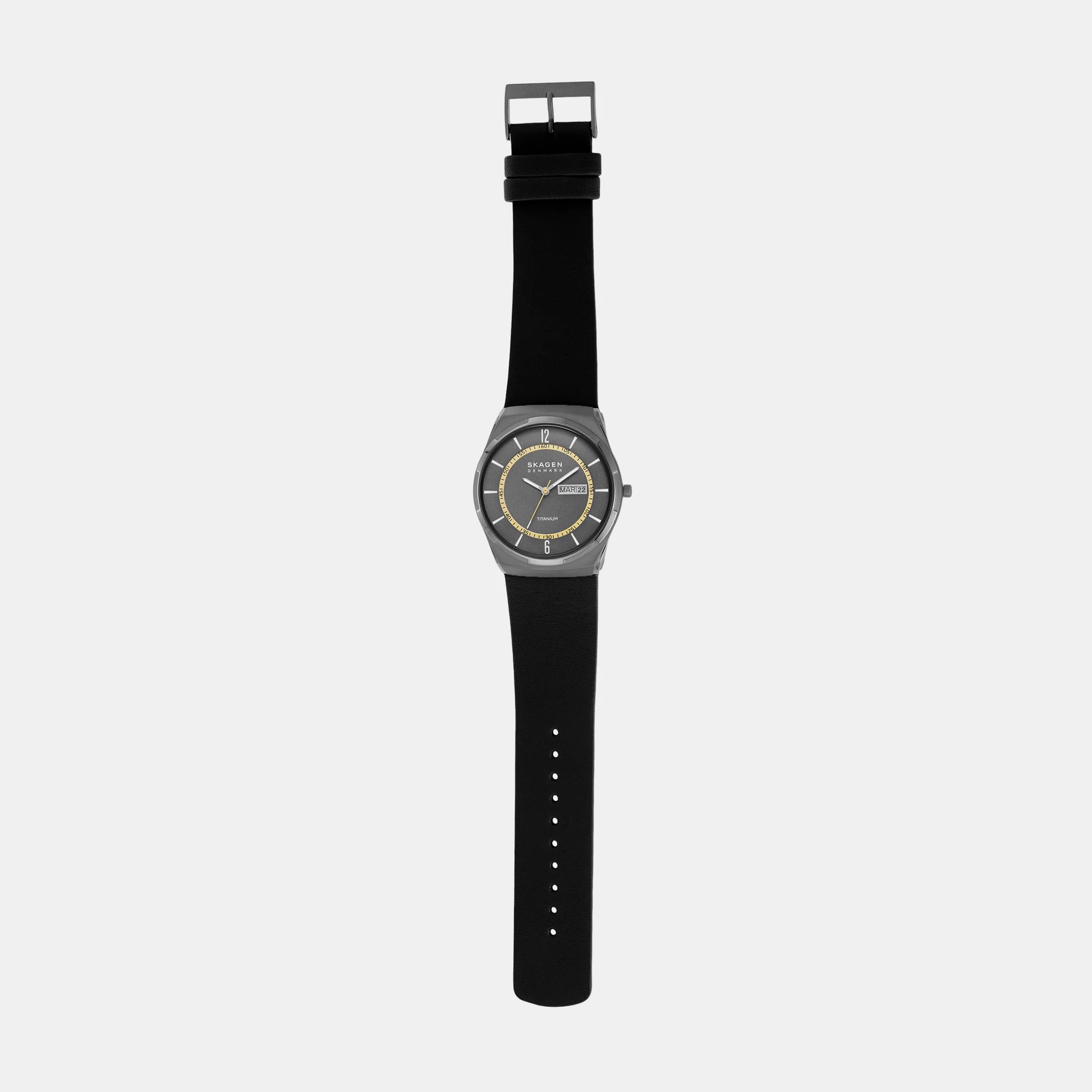 Men Quartz Grey Dial Analog Leather Watch SKW6907 - Image 6