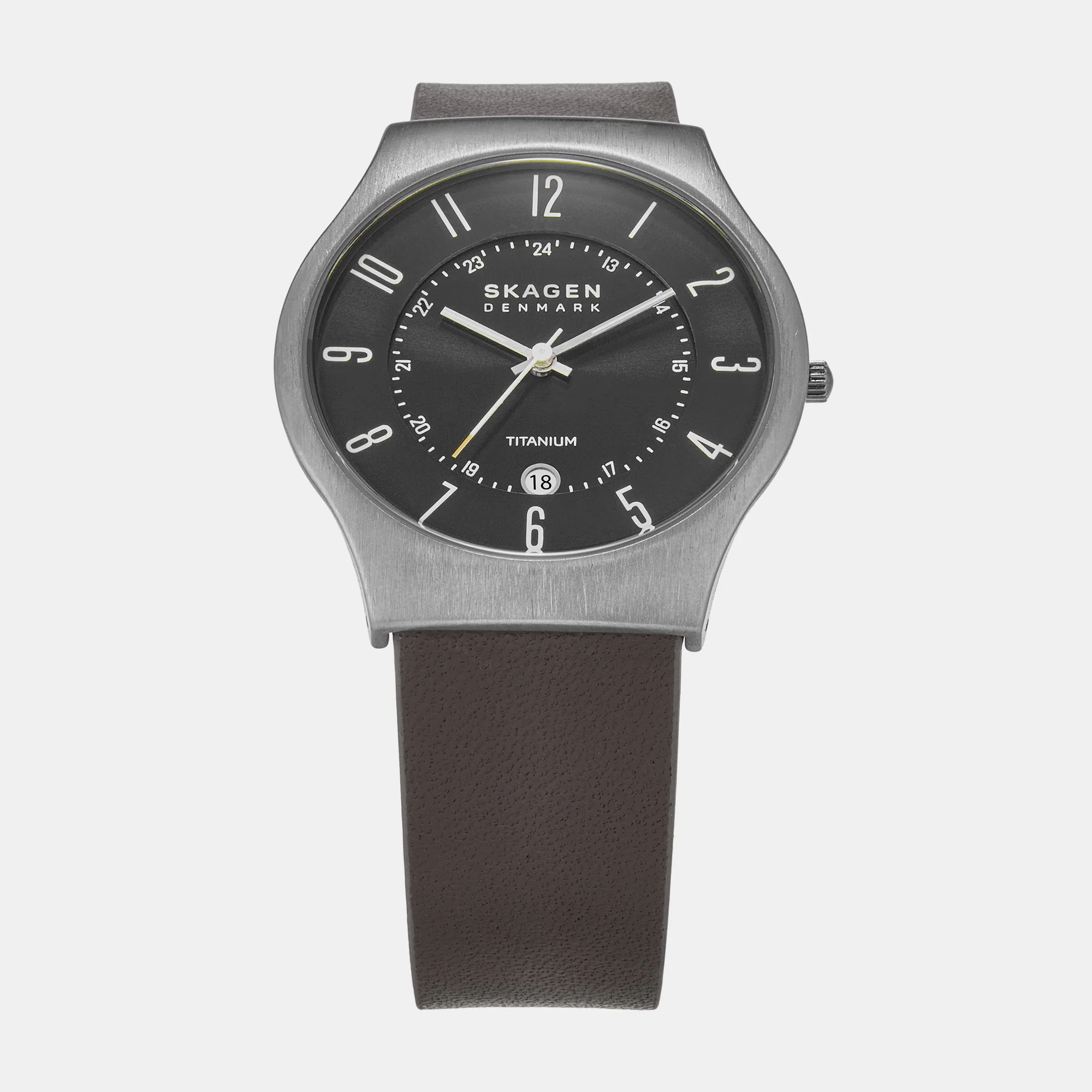 Men Quartz Grey Dial Analog Leather Watch SKW6909 - Image 4