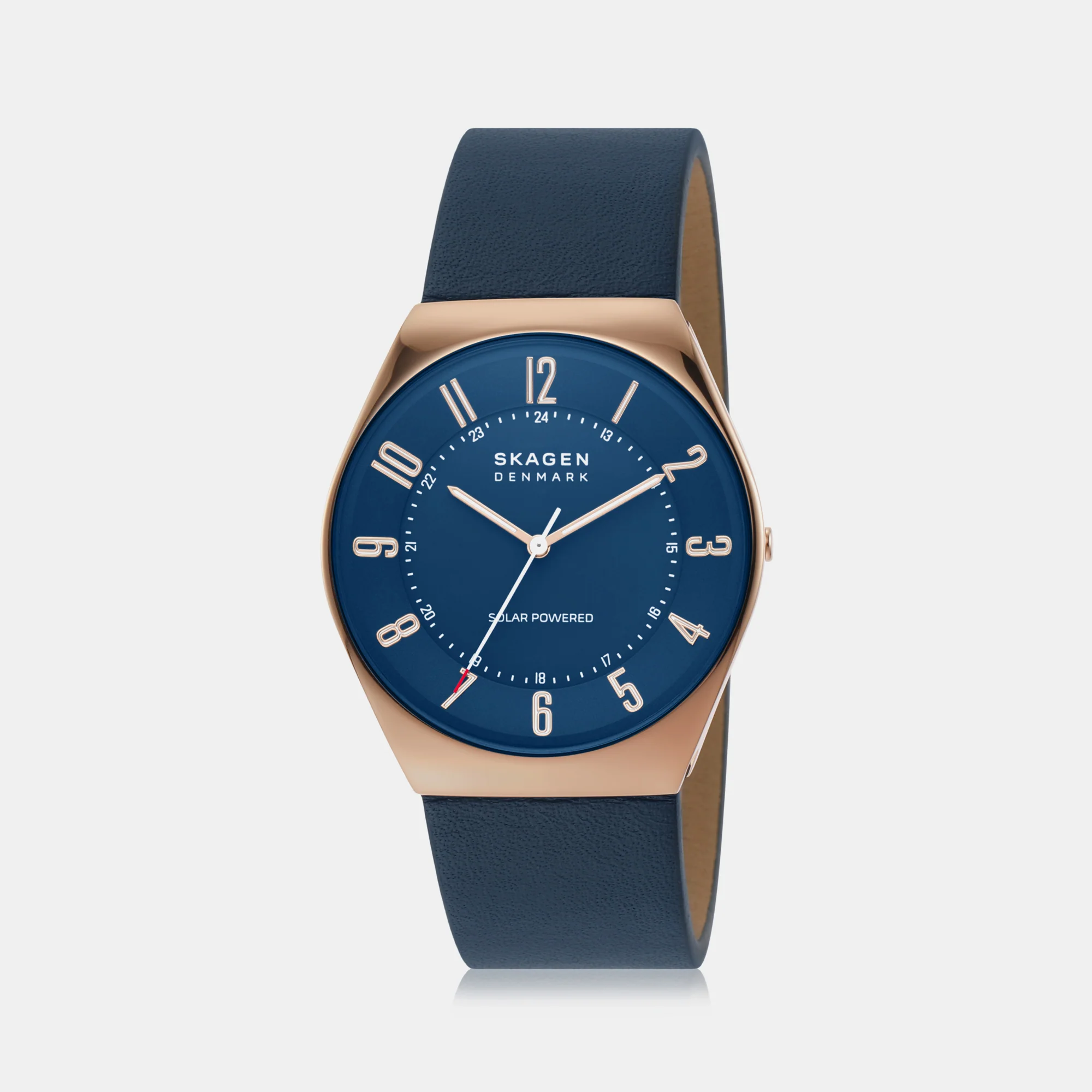 Men Quartz Rose Gold Dial Analog Leather Watch SKW6834 - Image 3