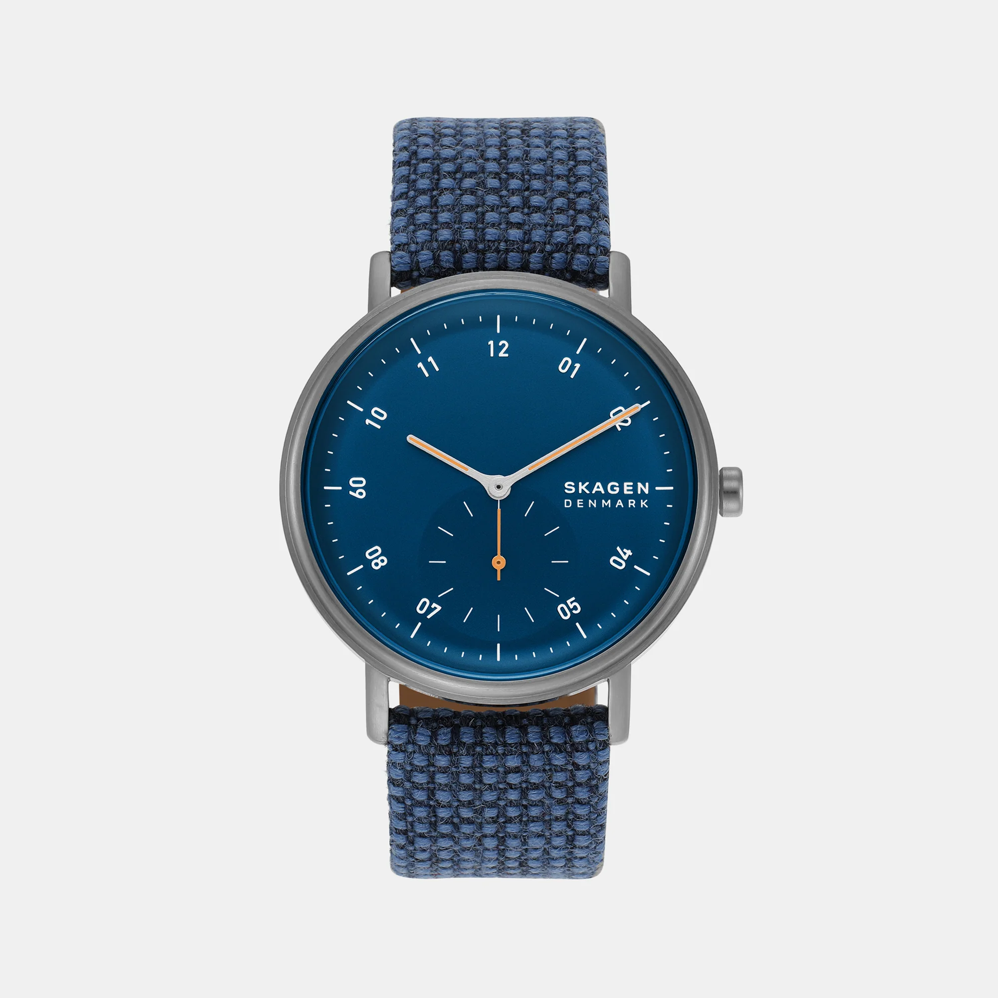 Men Quartz Silver Dial Analog Fabric Watch SKW6894