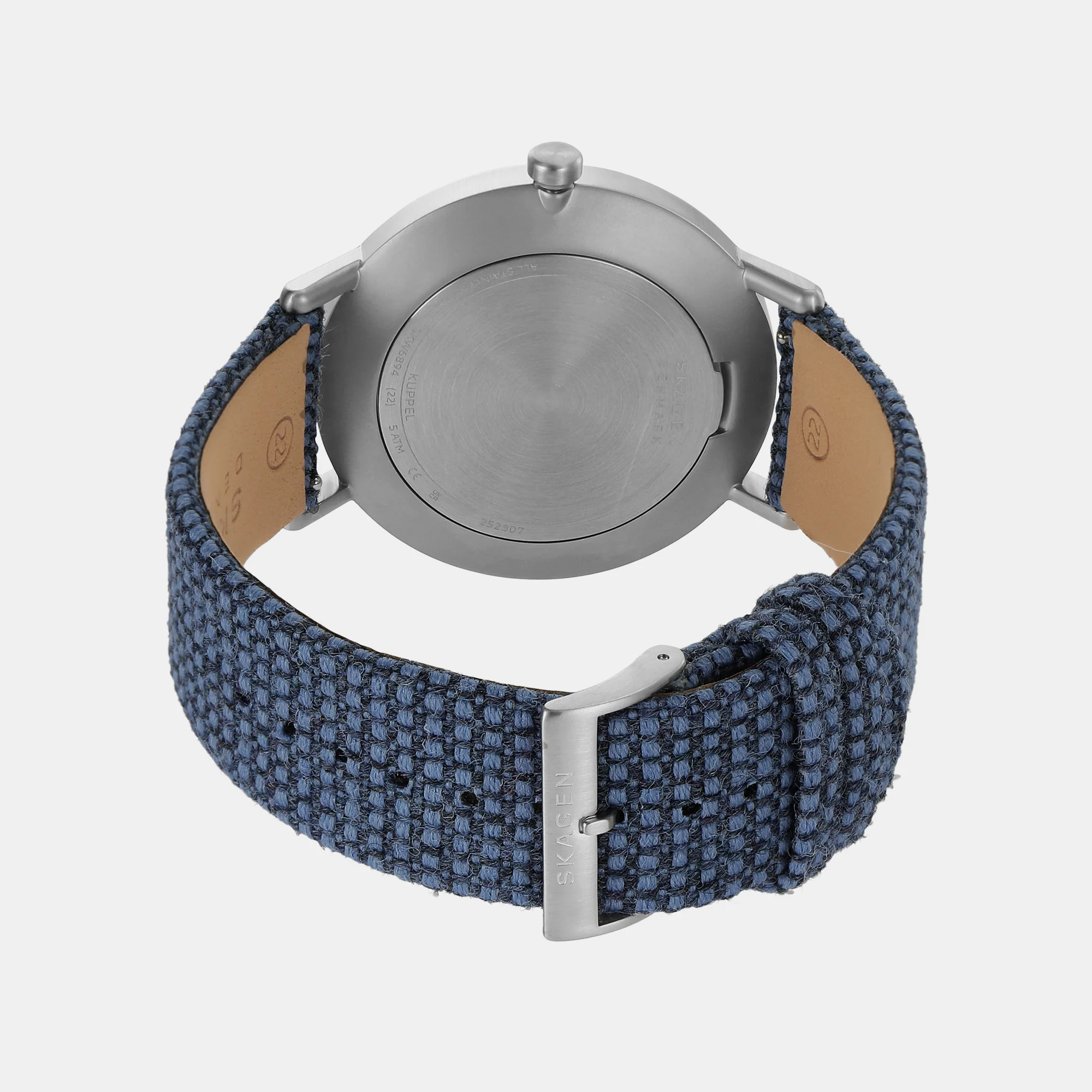 Men Quartz Silver Dial Analog Fabric Watch SKW6894 - Image 4