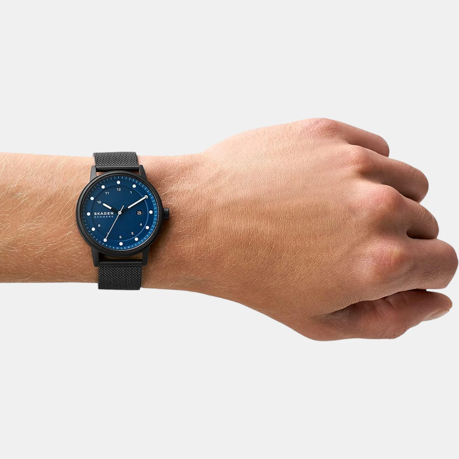 Men Solar Blue Dial Analog Stainless Steel Watch SKW6742 - Image 5