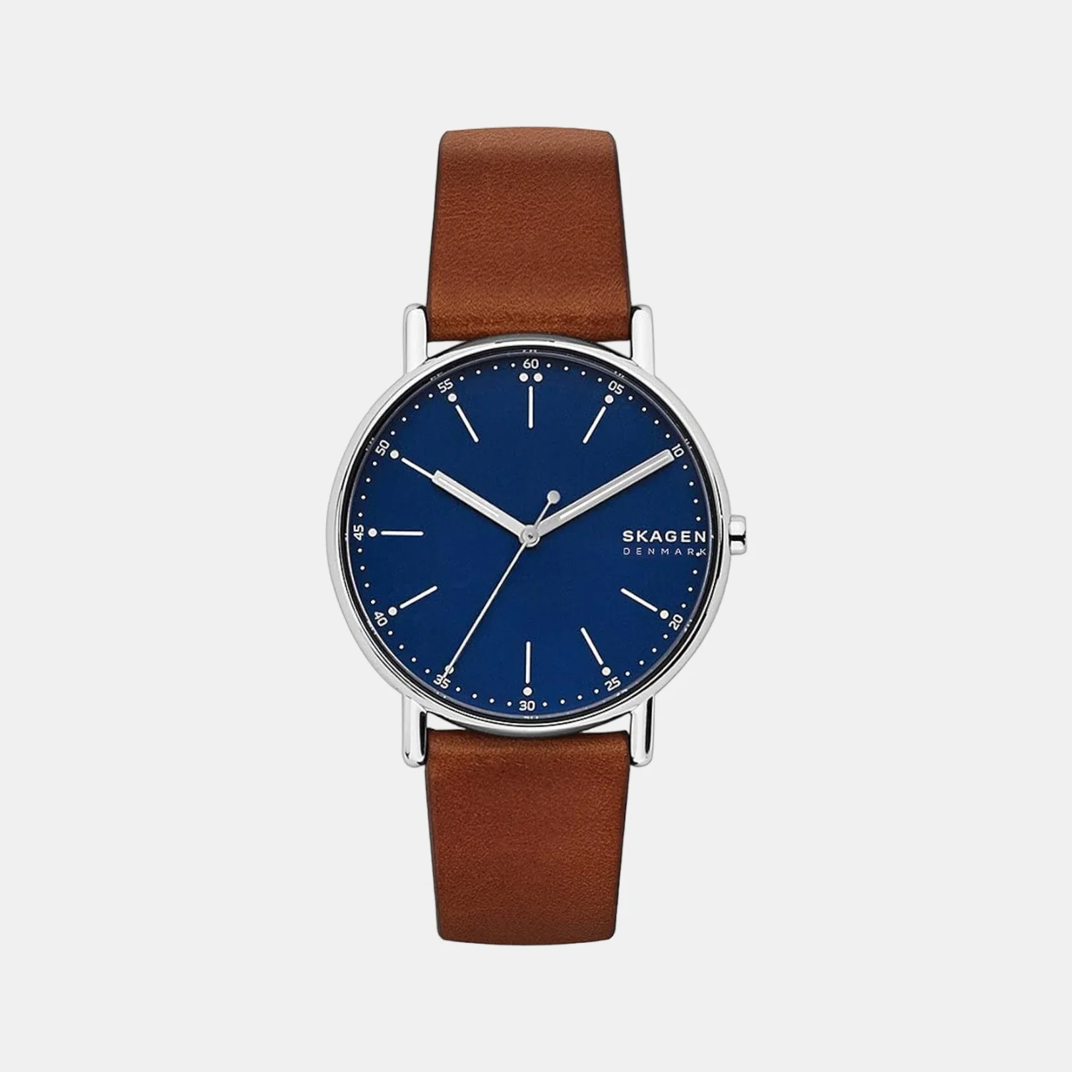 Signatur Men Quartz Blue Dial Analog Leather Watch SKW6355