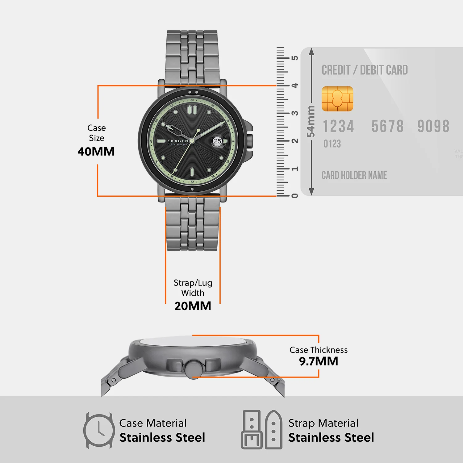 Signatur Sport Men Quartz Grey Dial Analog Stainless Steel Watch SKW6922 - Image 7