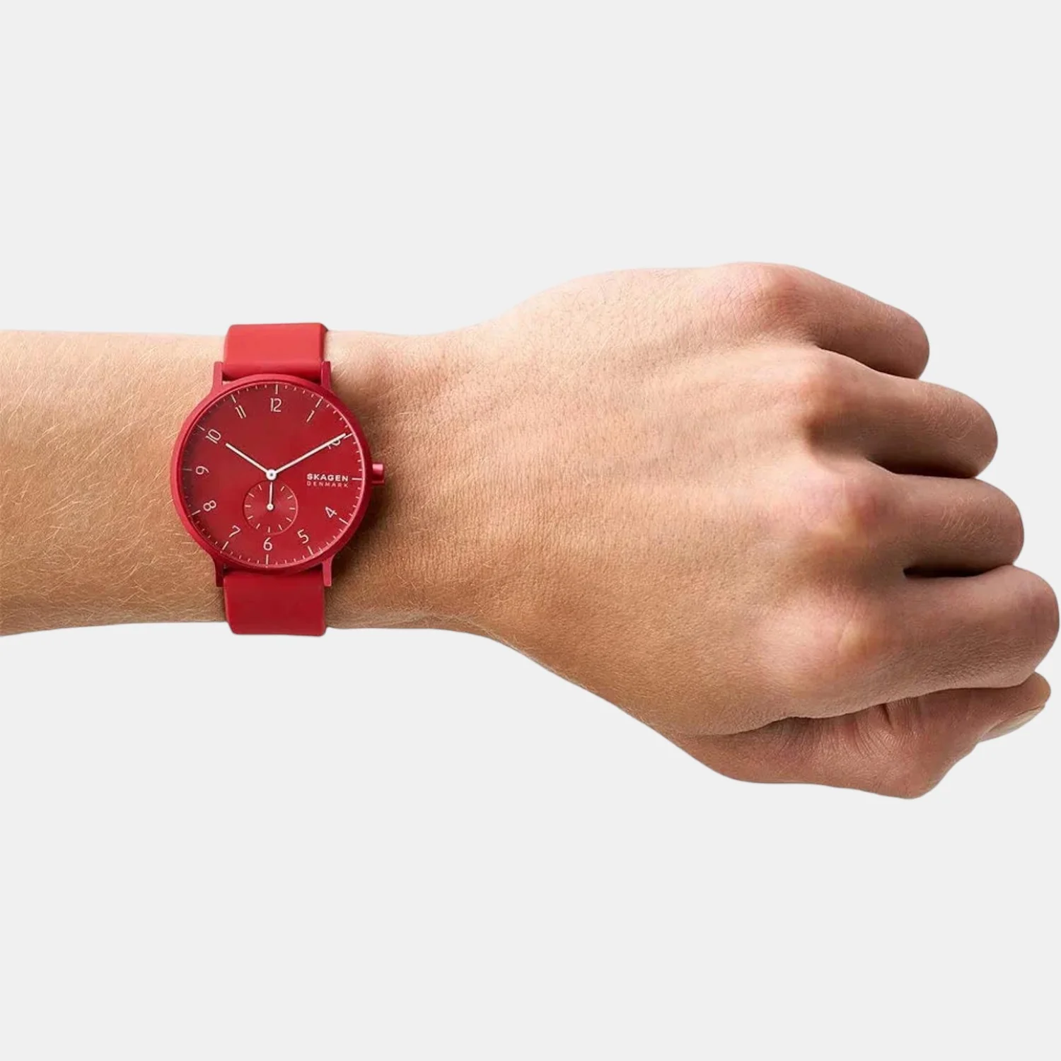 Unisex Quartz Red Dial Analog Silicone Watch SKW6512 - Image 4