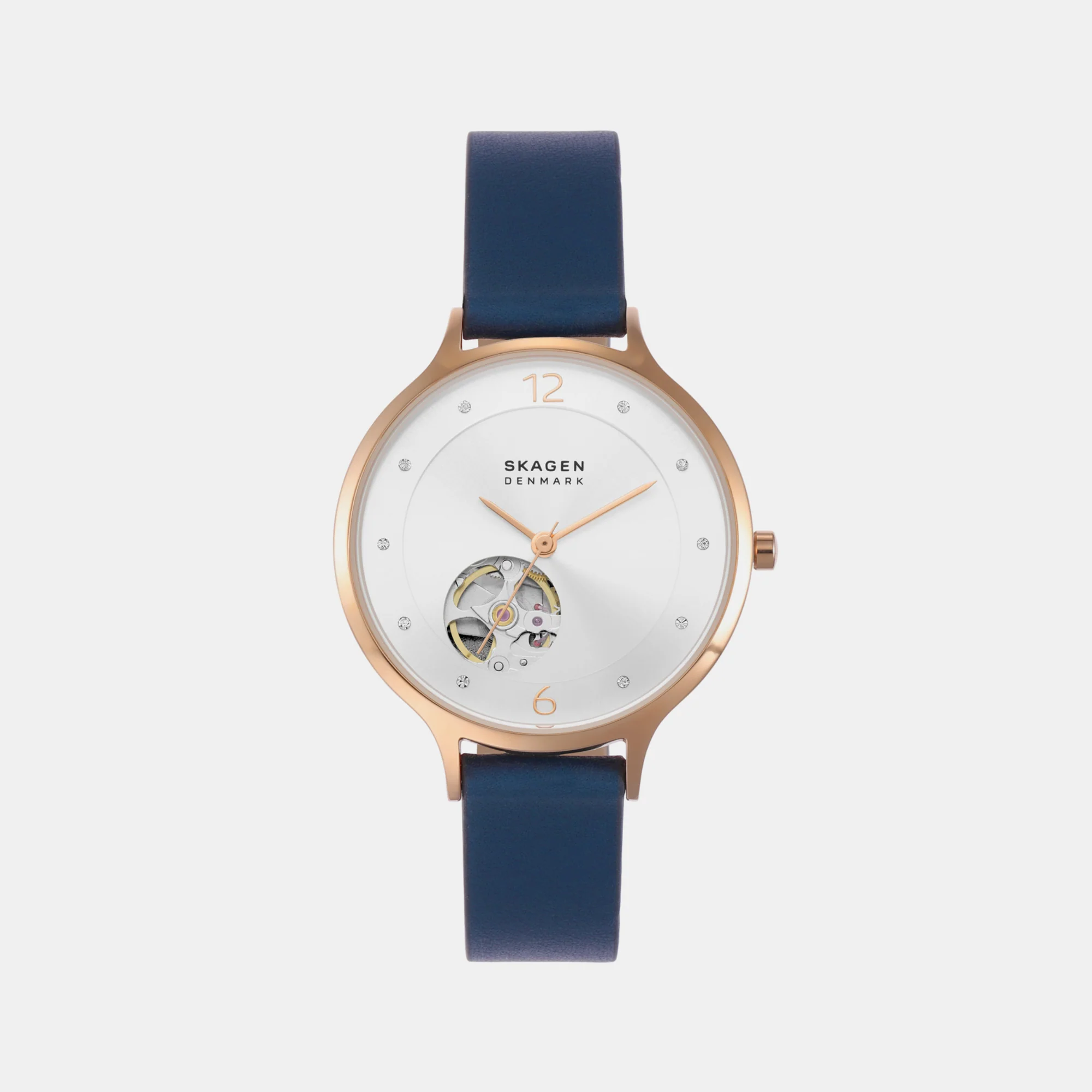 Women Automatic Silver Dial Analog Leather Watch SKW3083