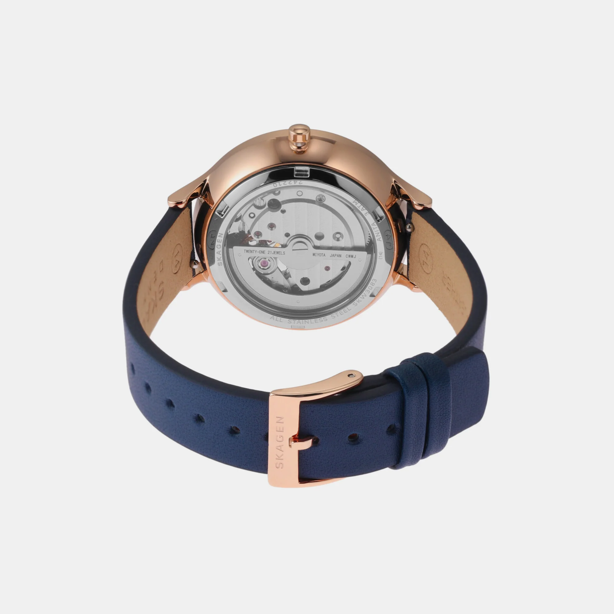 Women Automatic Silver Dial Analog Leather Watch SKW3083 - Image 2