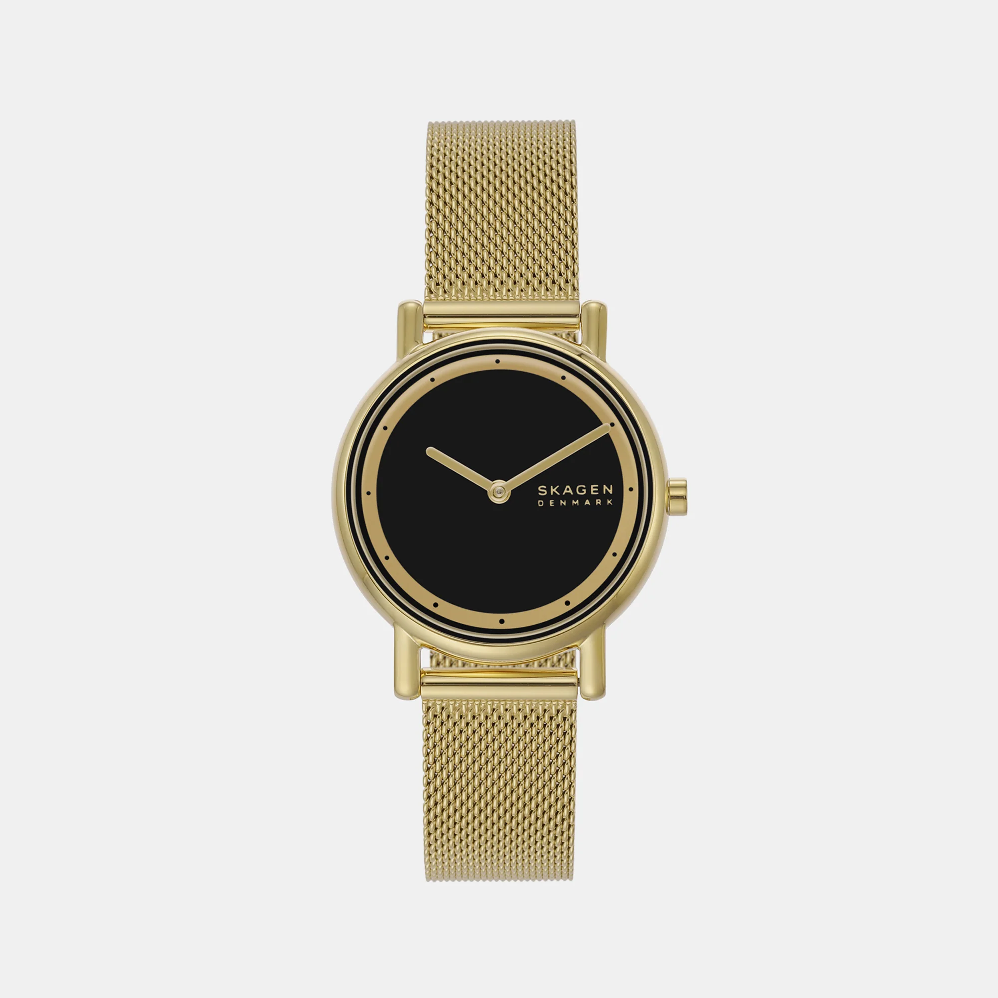 Women Quartz Black Dial Analog Mesh Watch SKW3111