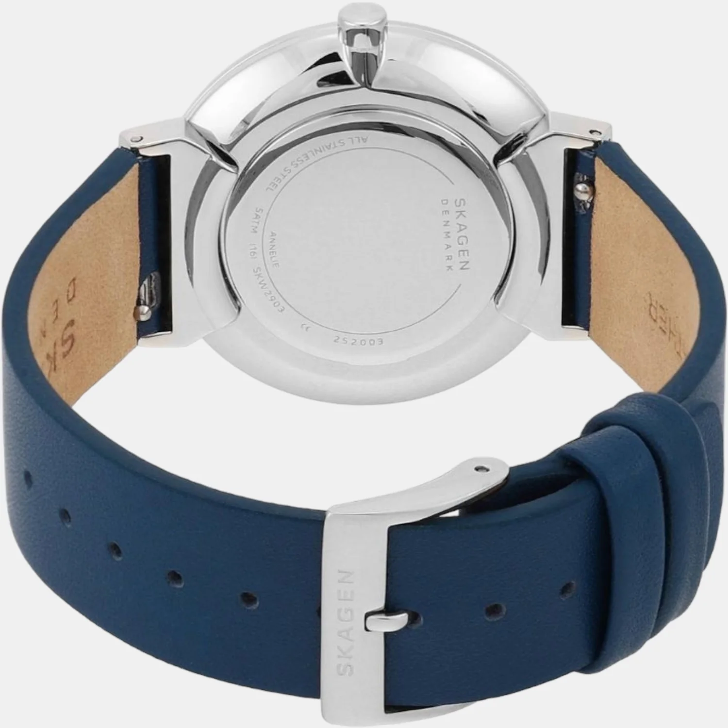 Women Quartz Blue Dial Analog Leather Watch SKW2903 - Image 4