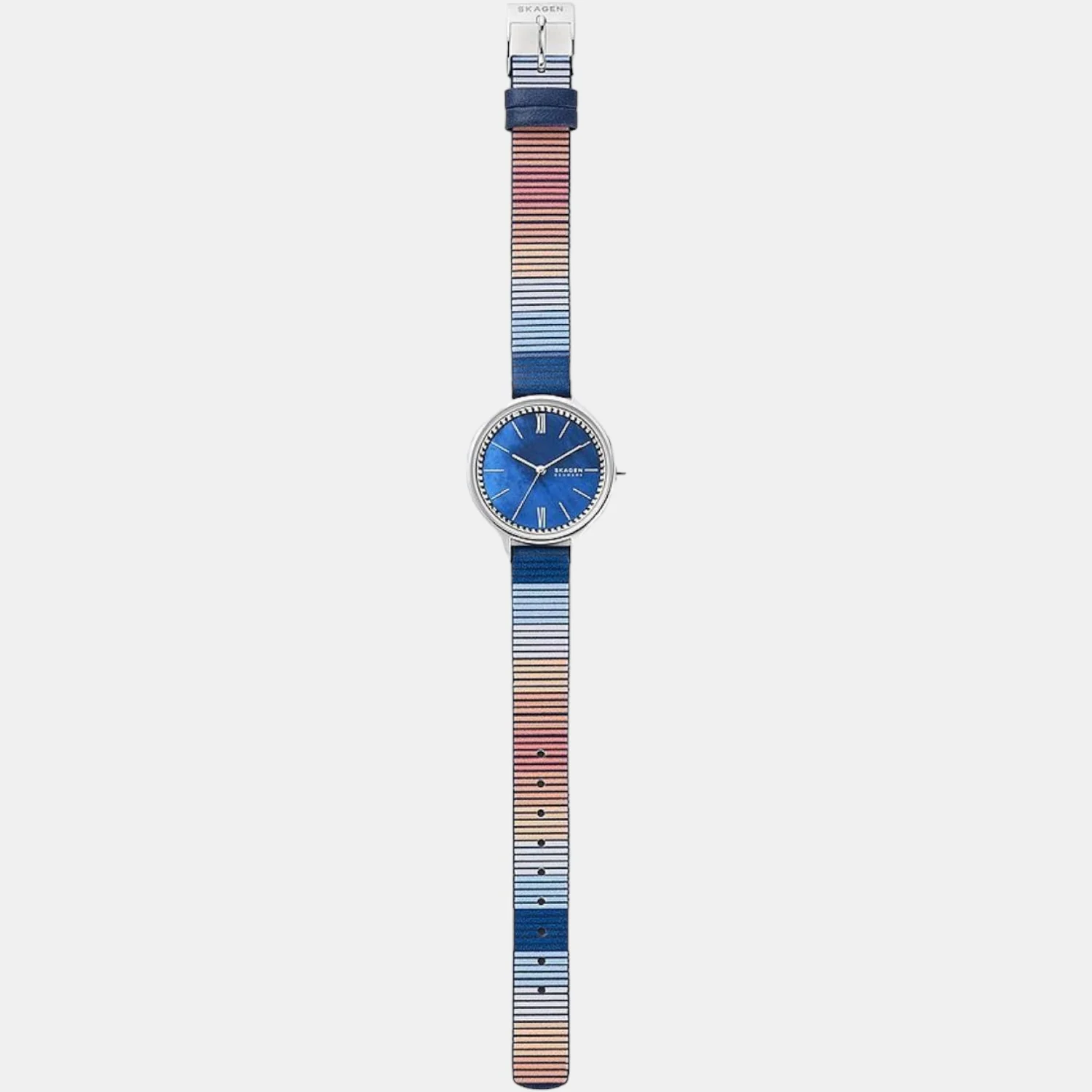 Women Quartz Blue Dial Analog Leather Watch SKW2906 - Image 4