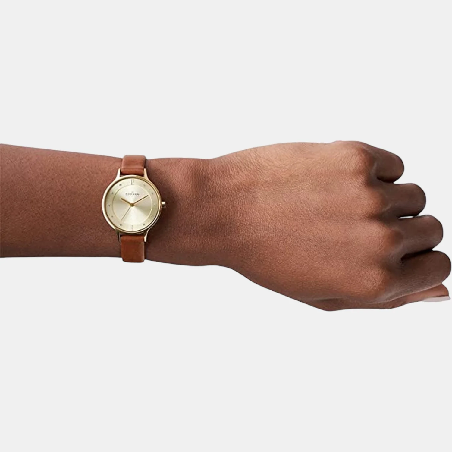 Women Quartz Gold Dial Analog Leather Watch SKW2147 - Image 4