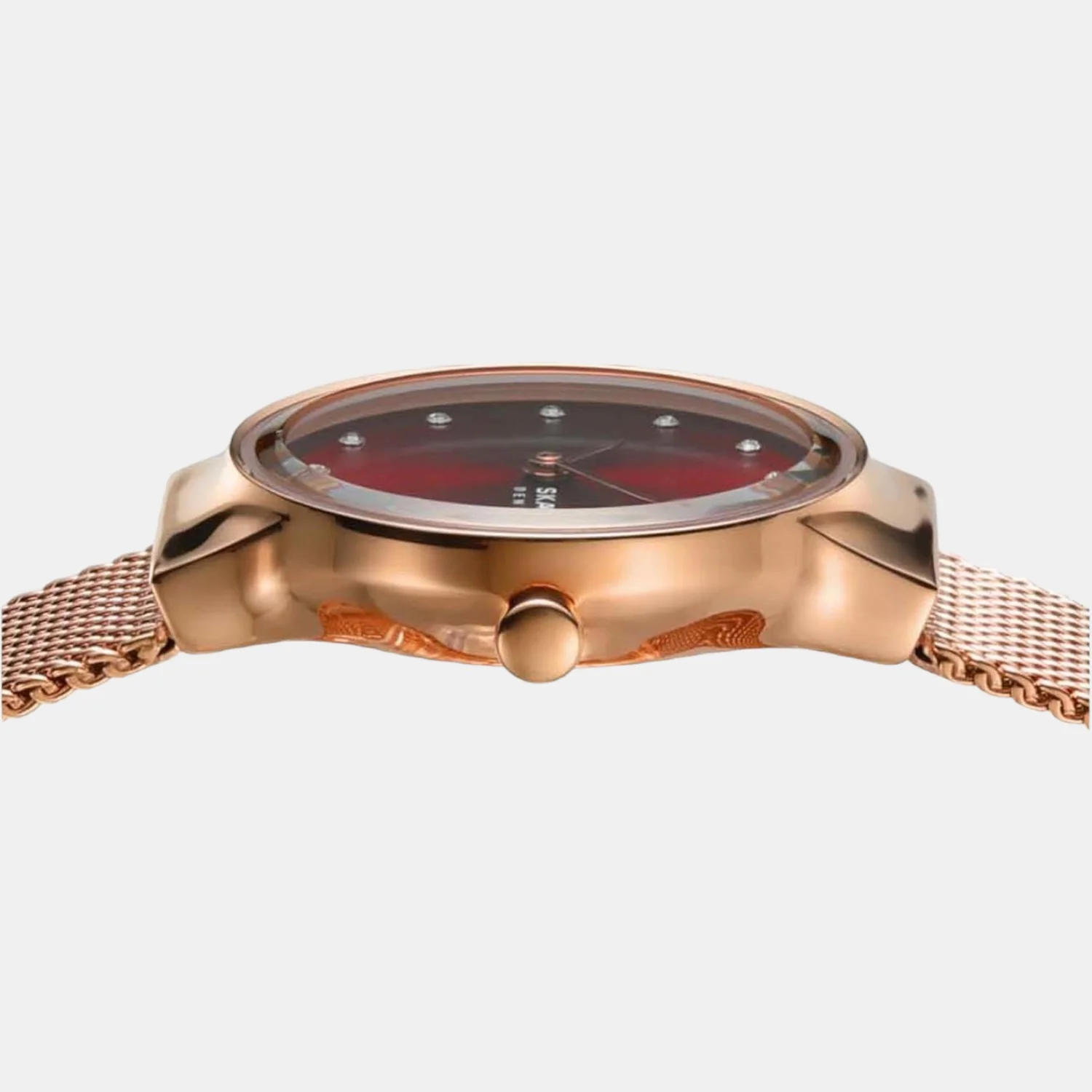 Women Quartz Red Dial Analog Stainless Steel Watch SKW3067 - Image 4