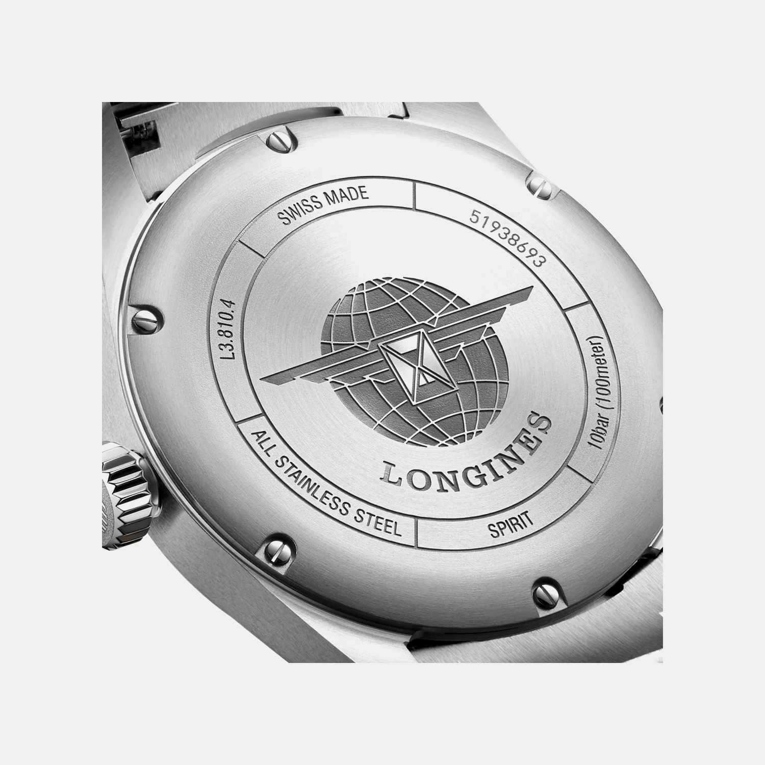 Spirit Men Automatic Silver Dial Analog Stainless Steel Watch L38104736 - Image 3