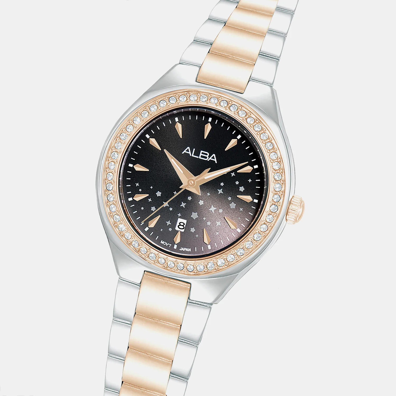 Stardust Elegance Women Quartz Black Dial Analog Steel Watch AH7ET6X1 - Image 3