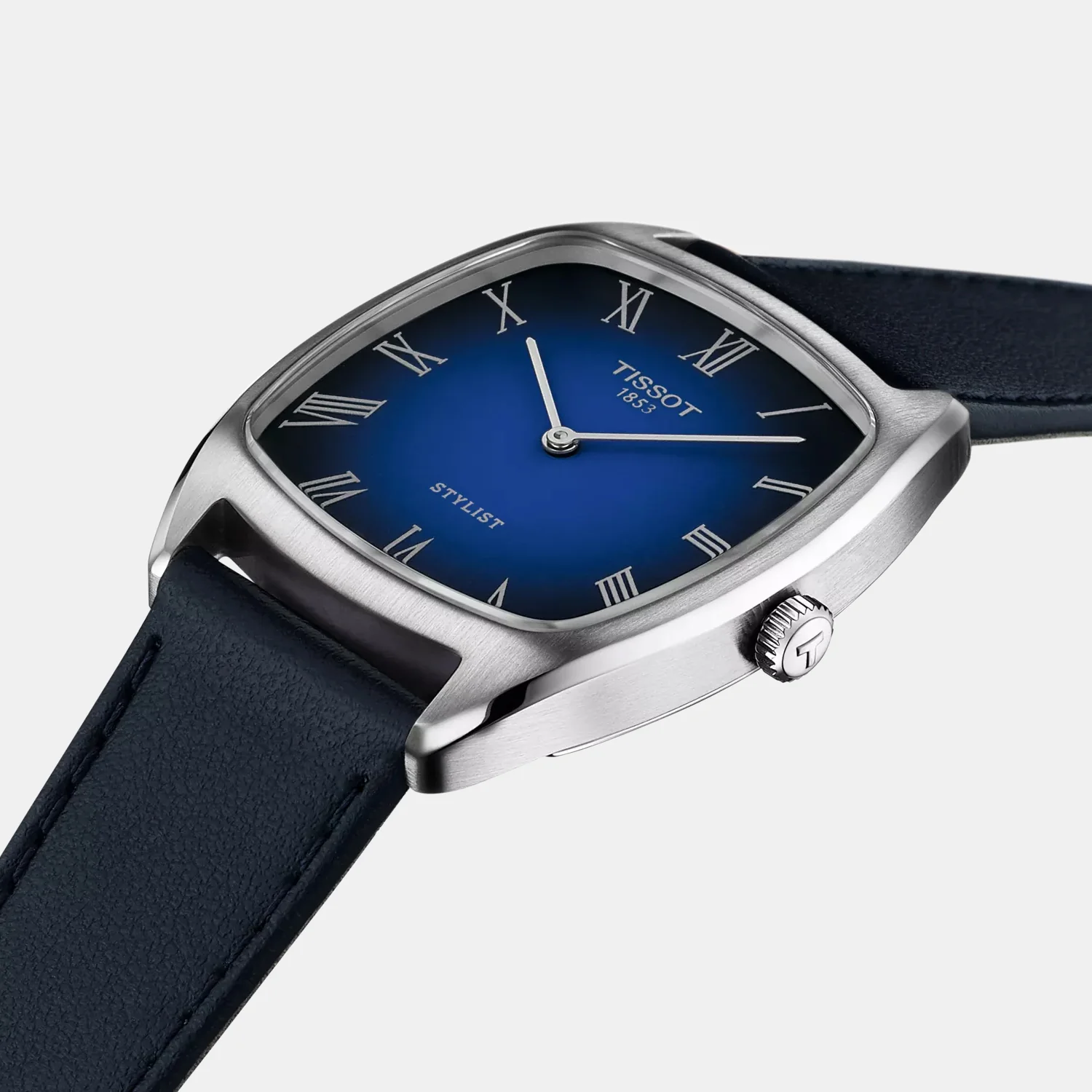 Stylist Men Quartz Blue Dial Analog Leather Watch T1599091604300 - Image 4