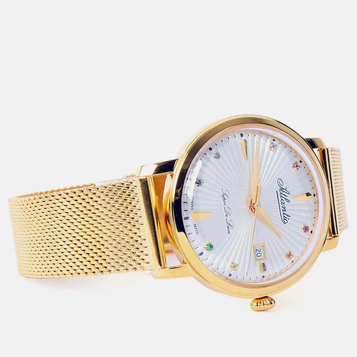 Super De Luxe Women Quartz Champagne Dial Analog Mesh Watch 29355.45.37 - Image 2