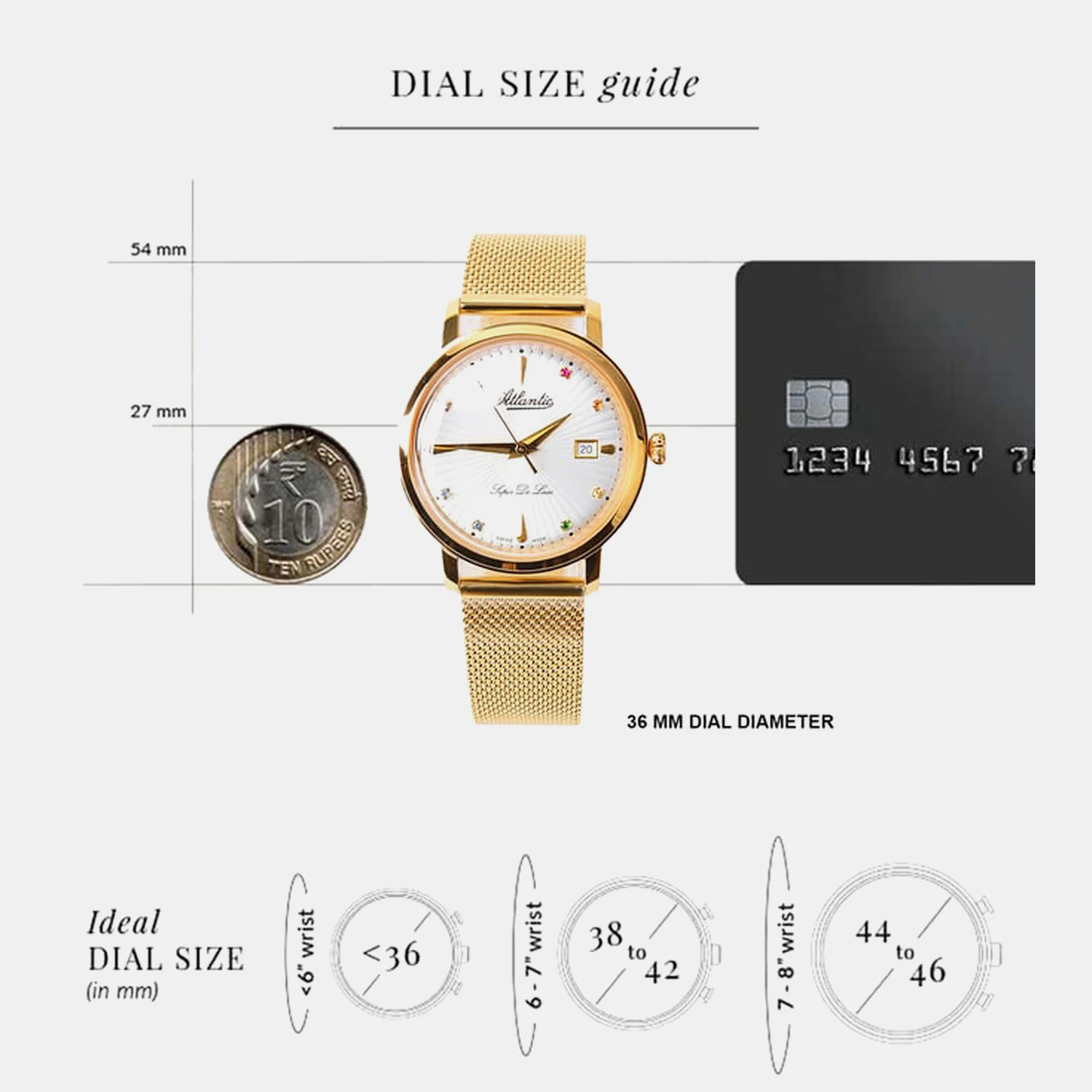 Super De Luxe Women Quartz Champagne Dial Analog Mesh Watch 29355.45.37 - Image 4