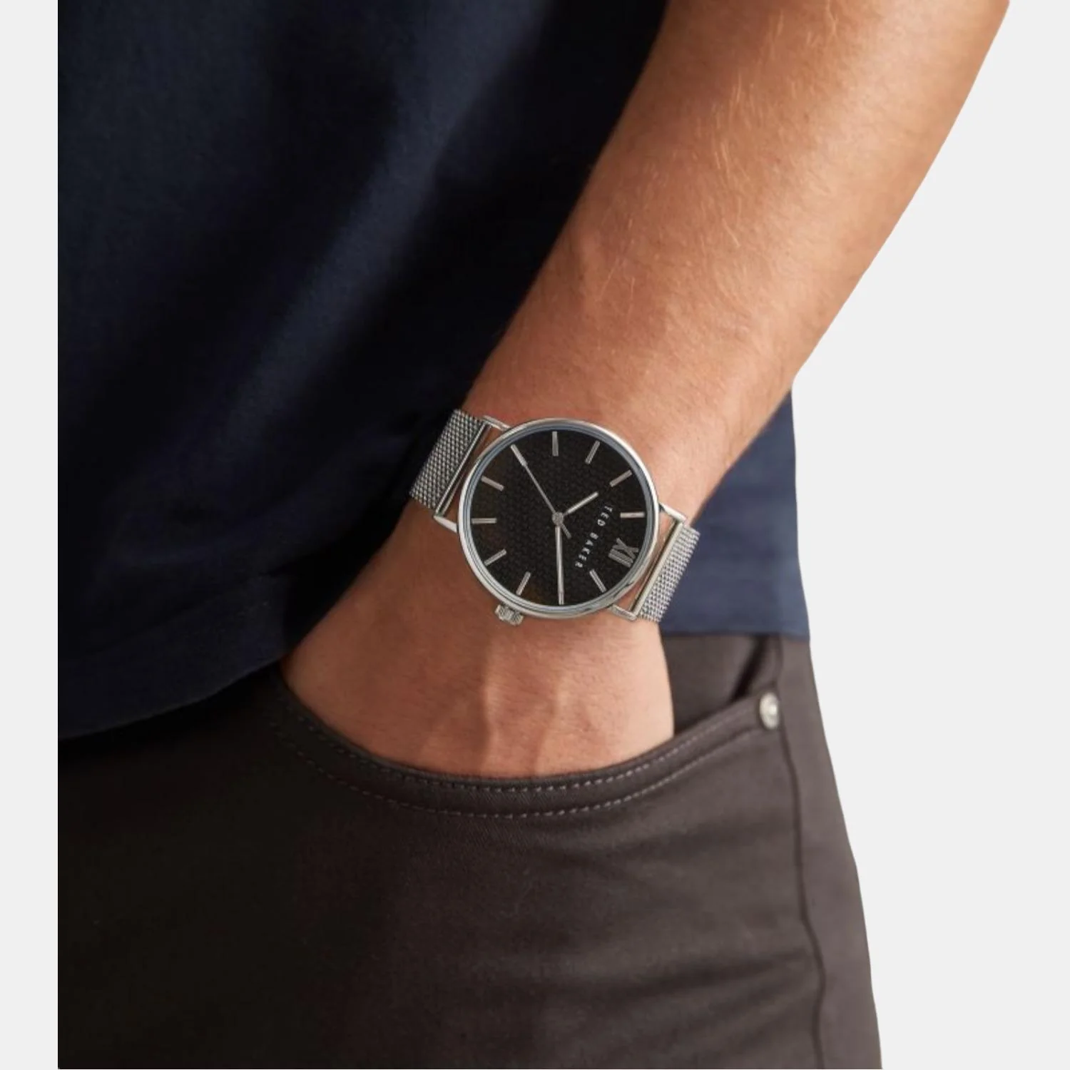 Men Quartz Black Dial Analog Stainless Steel Watch BKPPGS218 - Image 4