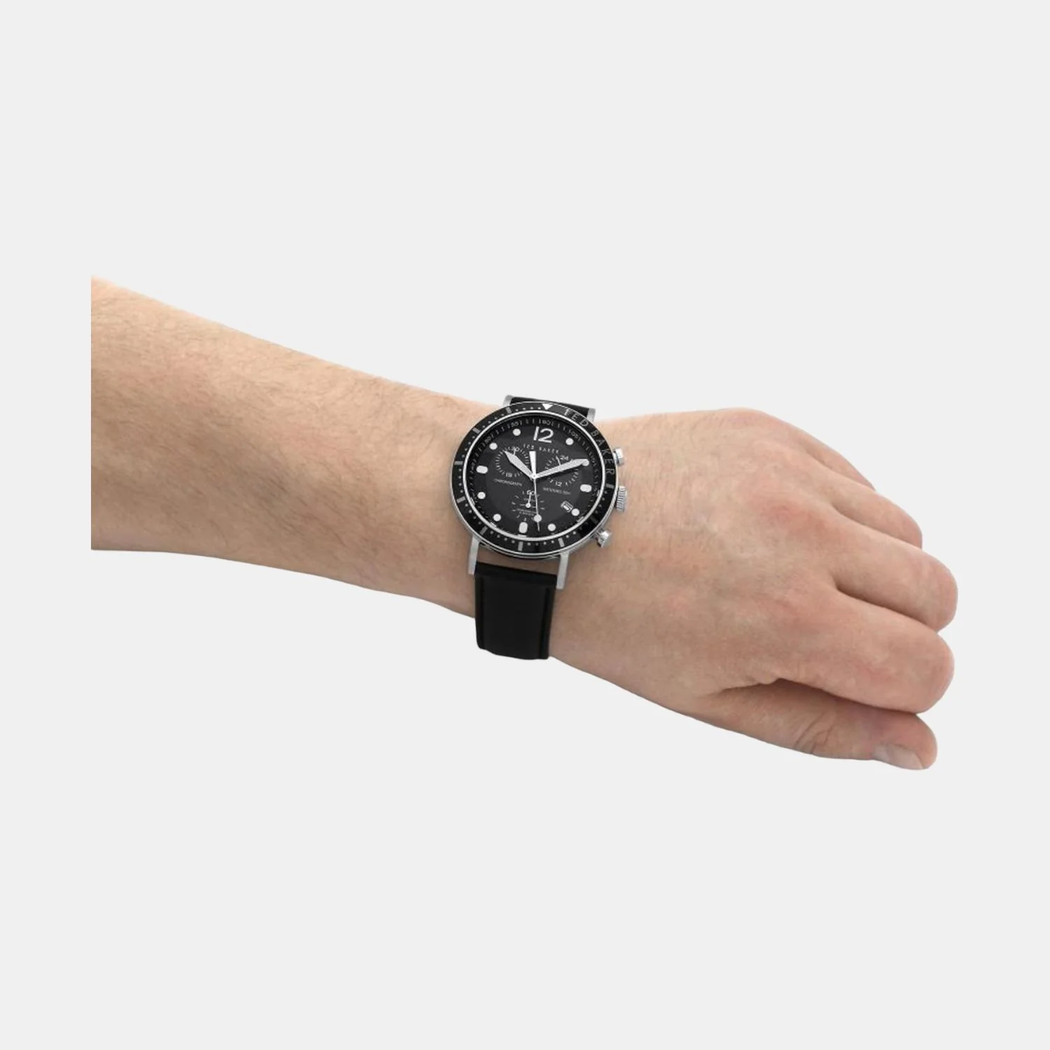 Men Quartz Black Dial Chronograph Leather Watch BKPMRS204 - Image 5