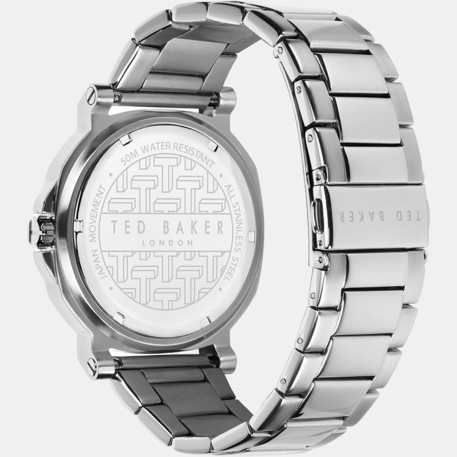 Men Quartz White Dial Analog Stainless Steel Watch BKPACS204 - Image 3