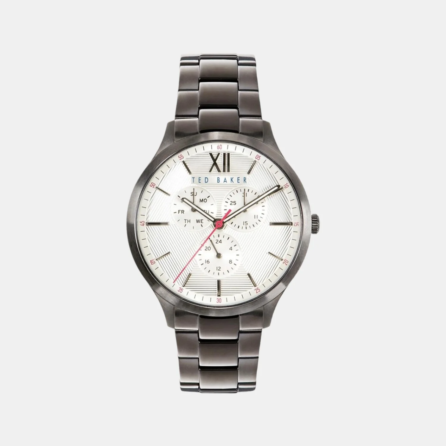Men Quartz White Dial Analog Stainless Steel Watch BKPMHF019