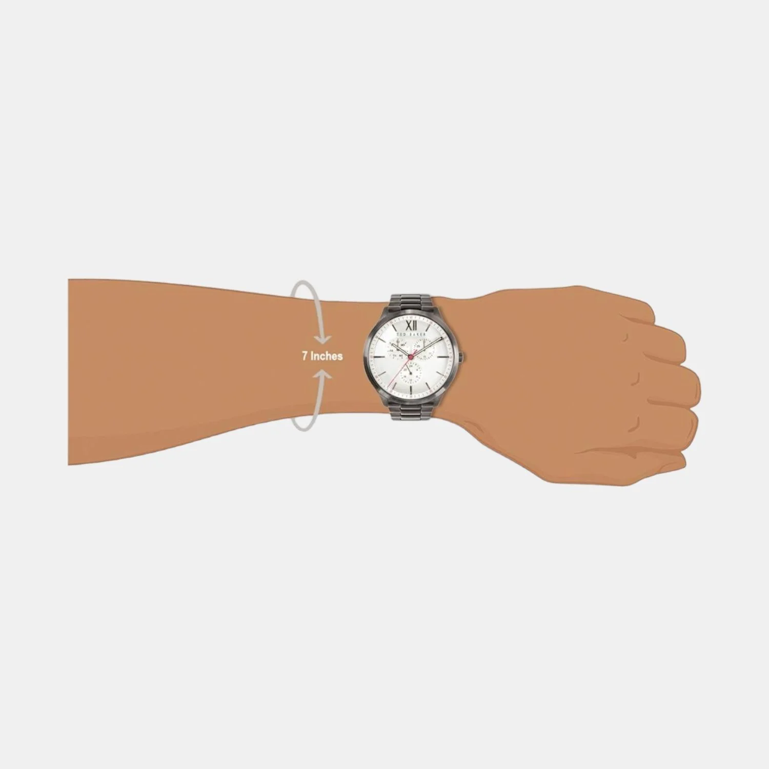 Men Quartz White Dial Analog Stainless Steel Watch BKPMHF019 - Image 4