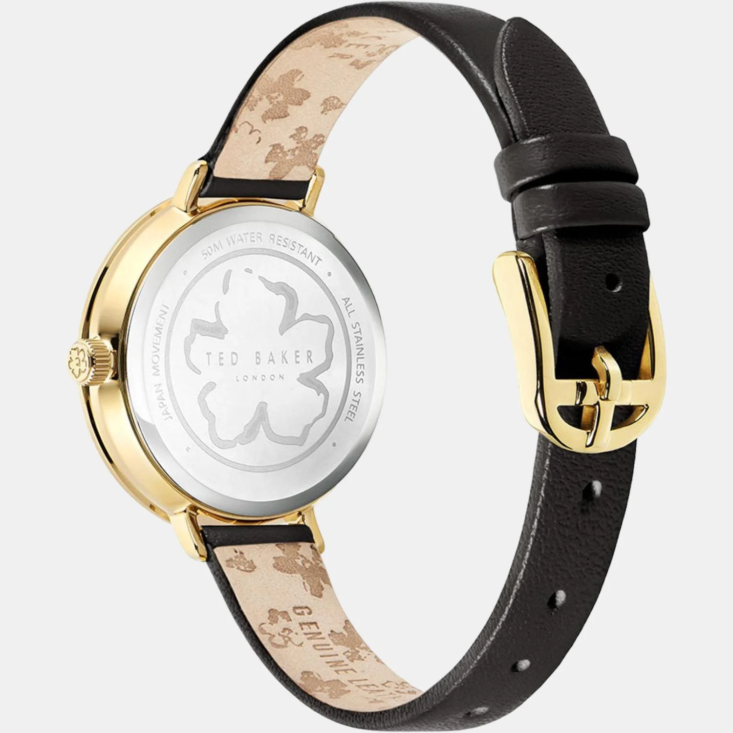 Tb Iconic Women Quartz Gold Dial Analog Leather Watch BKPAMF205 - Image 3