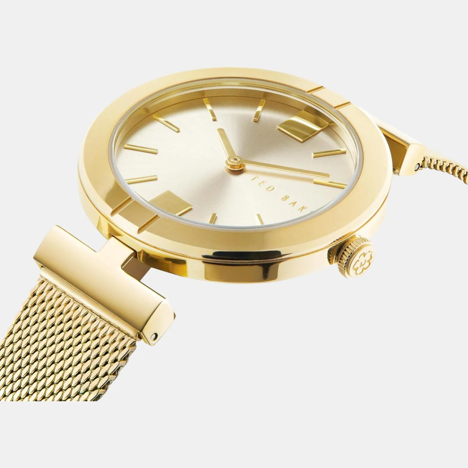 Tb Iconic Women Quartz Gold Dial Analog Stainless Steel Watch BKPDAF203 - Image 3