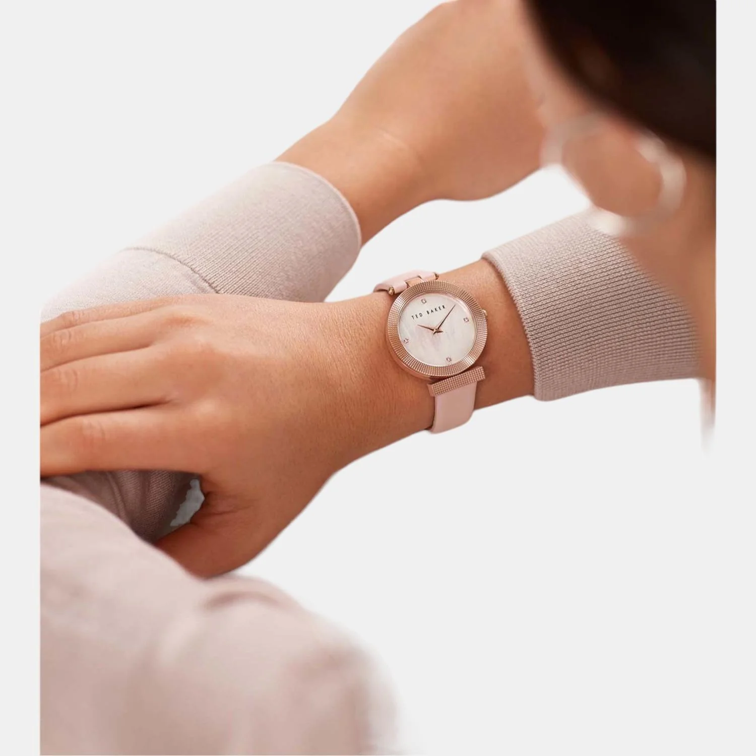 Women Quartz Pink Dial Analog Leather Watch BKPBWF005 - Image 5