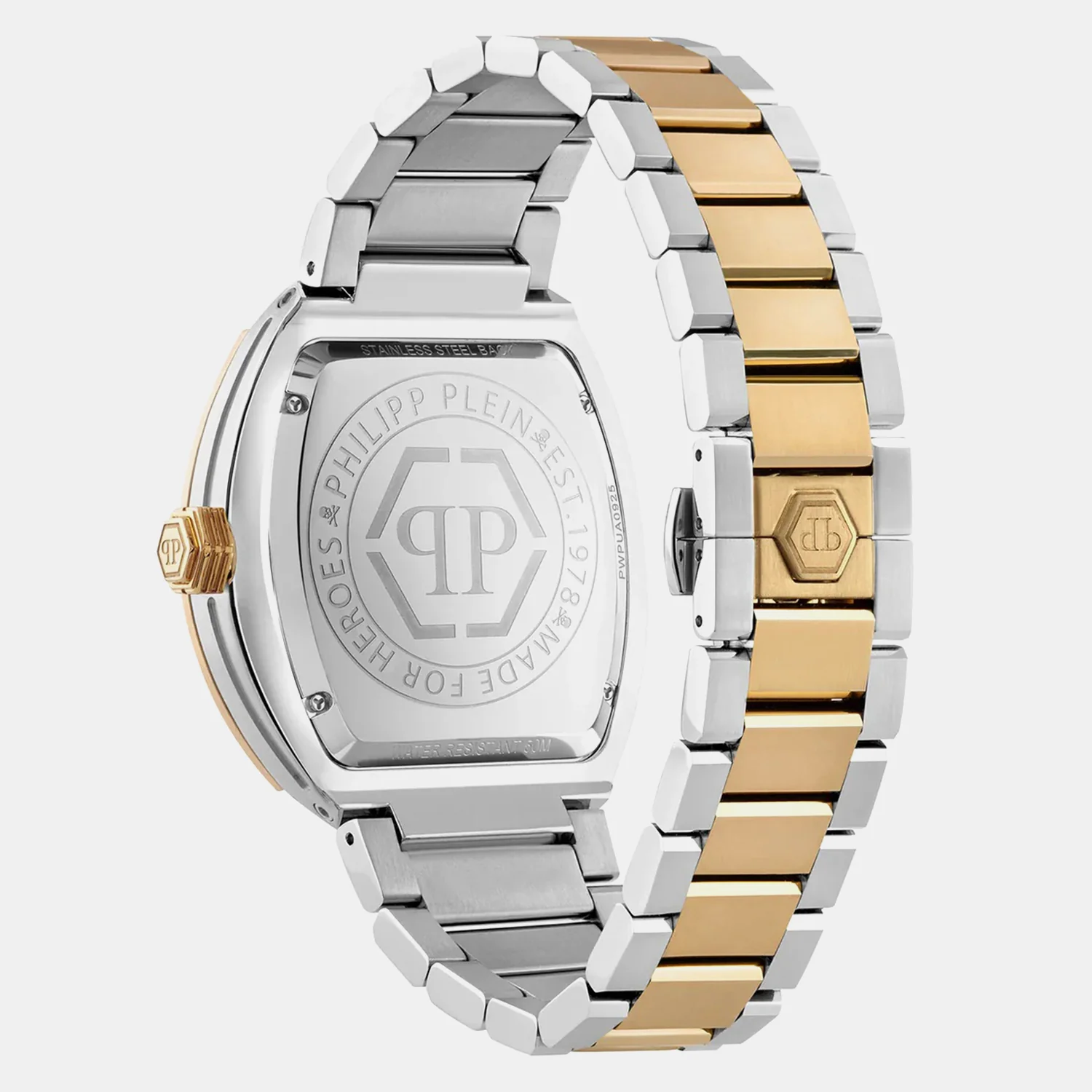 The Hexagon Phantom Men Quartz Silver Dial Analog Stainless Steel Watch PWPUA0925 - Image 3
