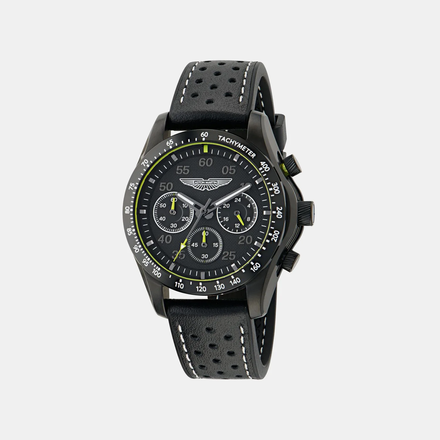 Thrill Men Quartz Black Dial Chronograph Leather Watch MTRS1F5023E - Image 3