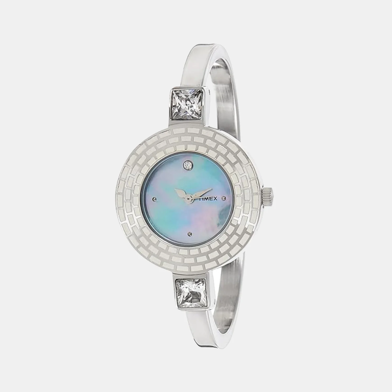 Bangled Women Quartz Mother Of Pearl Dial Analog Stainless Steel Watch TI000N30300