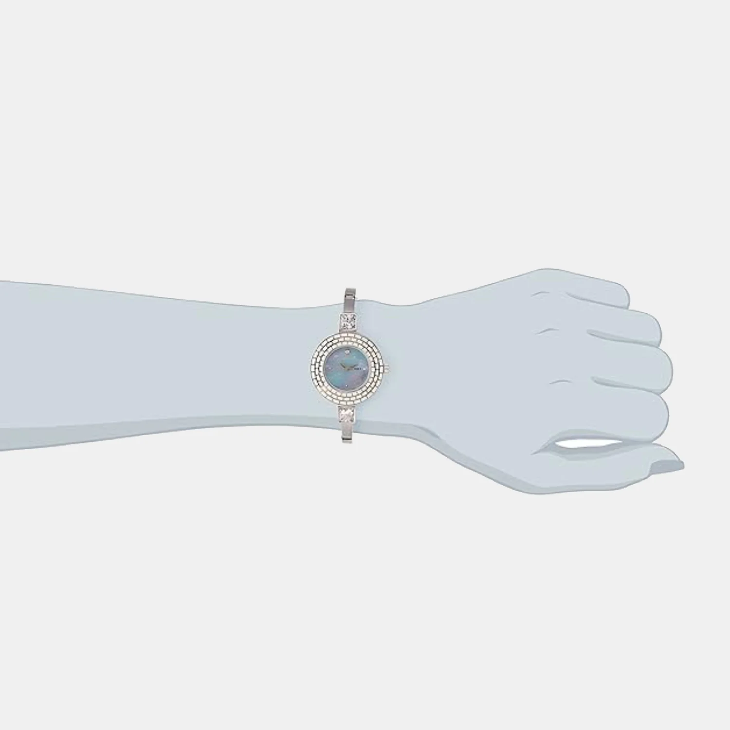 Bangled Women Quartz Mother Of Pearl Dial Analog Stainless Steel Watch TI000N30300 - Image 4