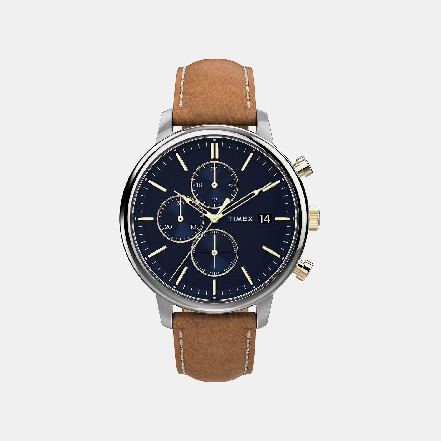 Chicago Men Quartz Blue Dial Chronograph Leather Watch TWEG26904