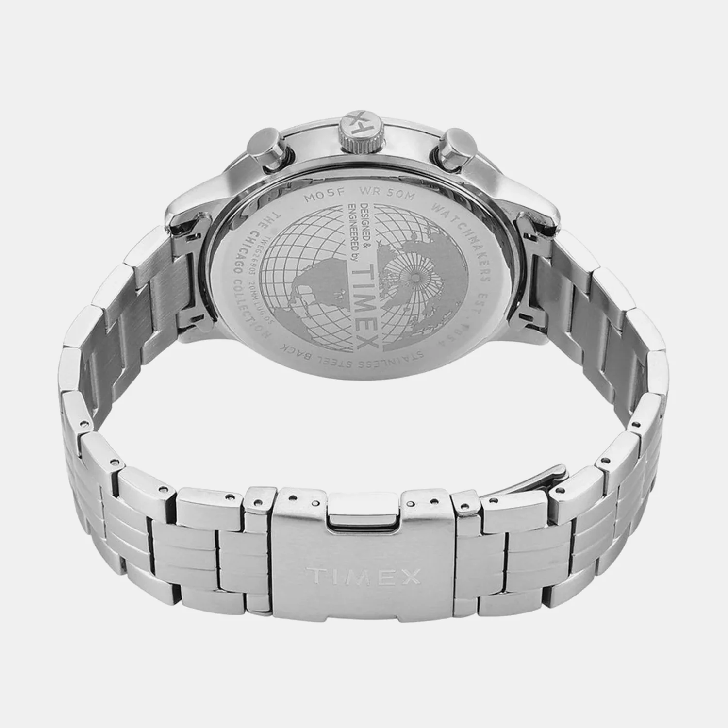 Chicago Men Quartz Blue Dial Chronograph Stainless Steel Watch TWEG26903 - Image 6