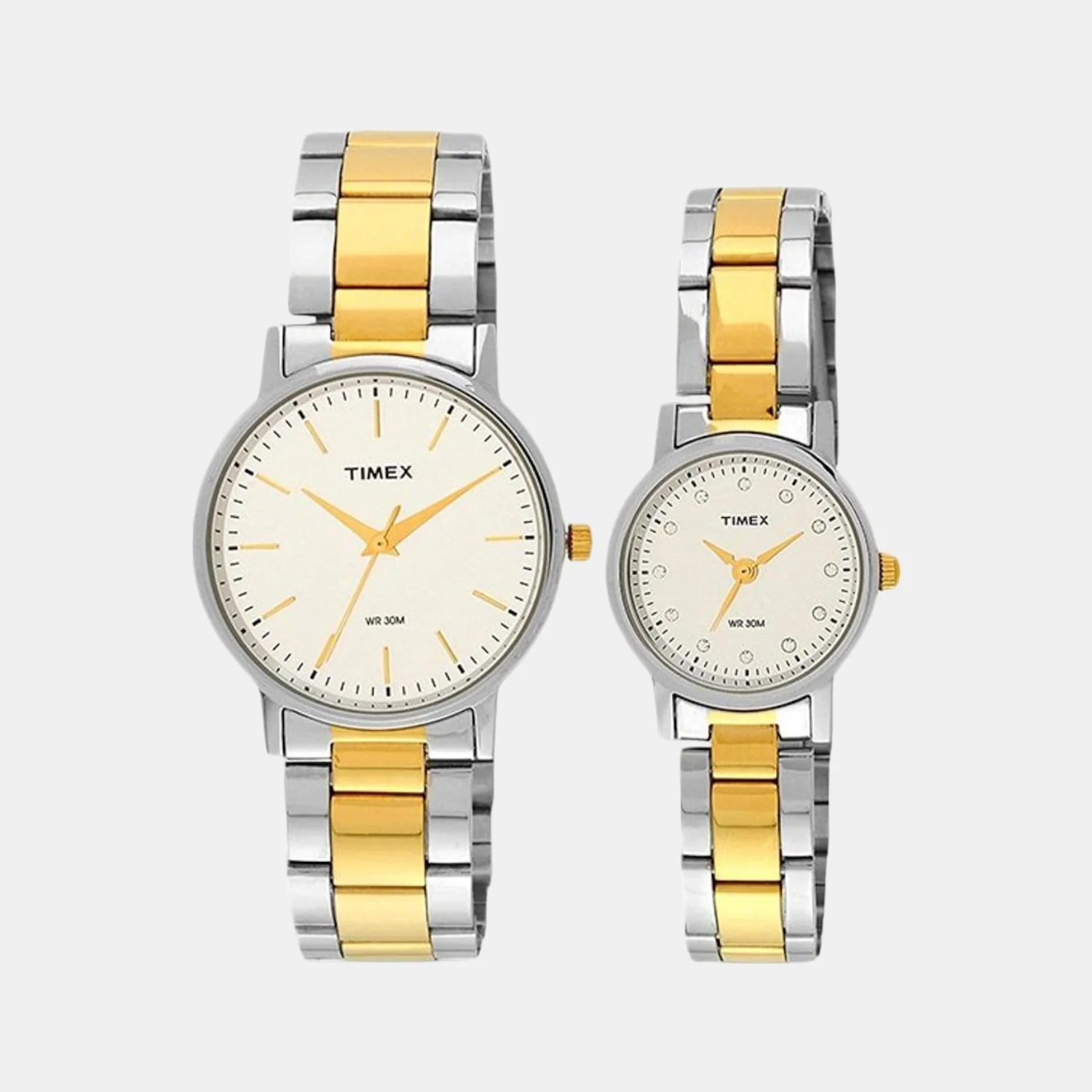 Classics Couple Quartz Silver Dial Analog Stainless Steel Watch TW00PR197
